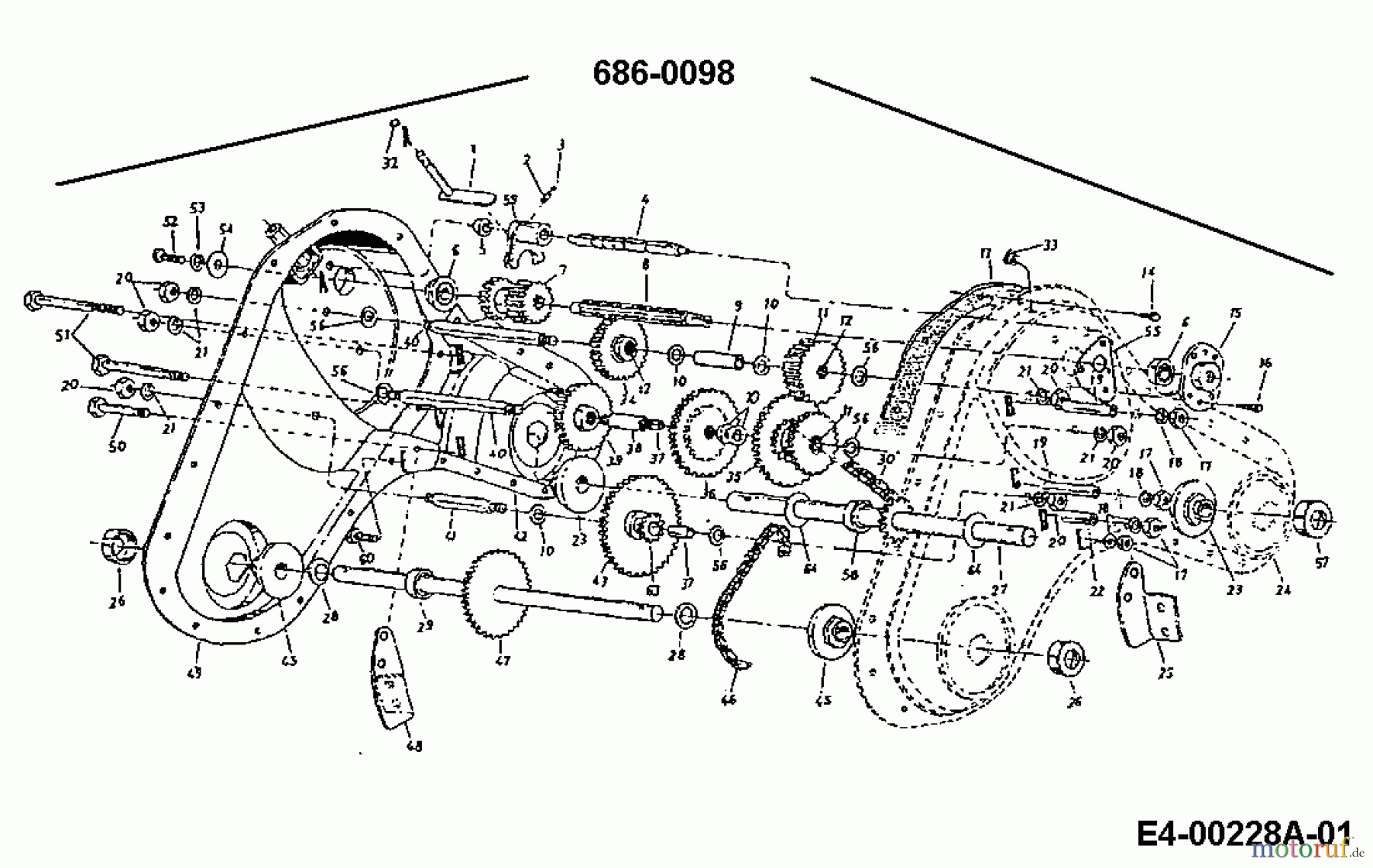  MTD Tillers T/430 21A-430-678  (1998) Gearbox