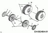 MTD 315 B 246-315B678 (1996) Listas de piezas de repuesto y dibujos Wheels