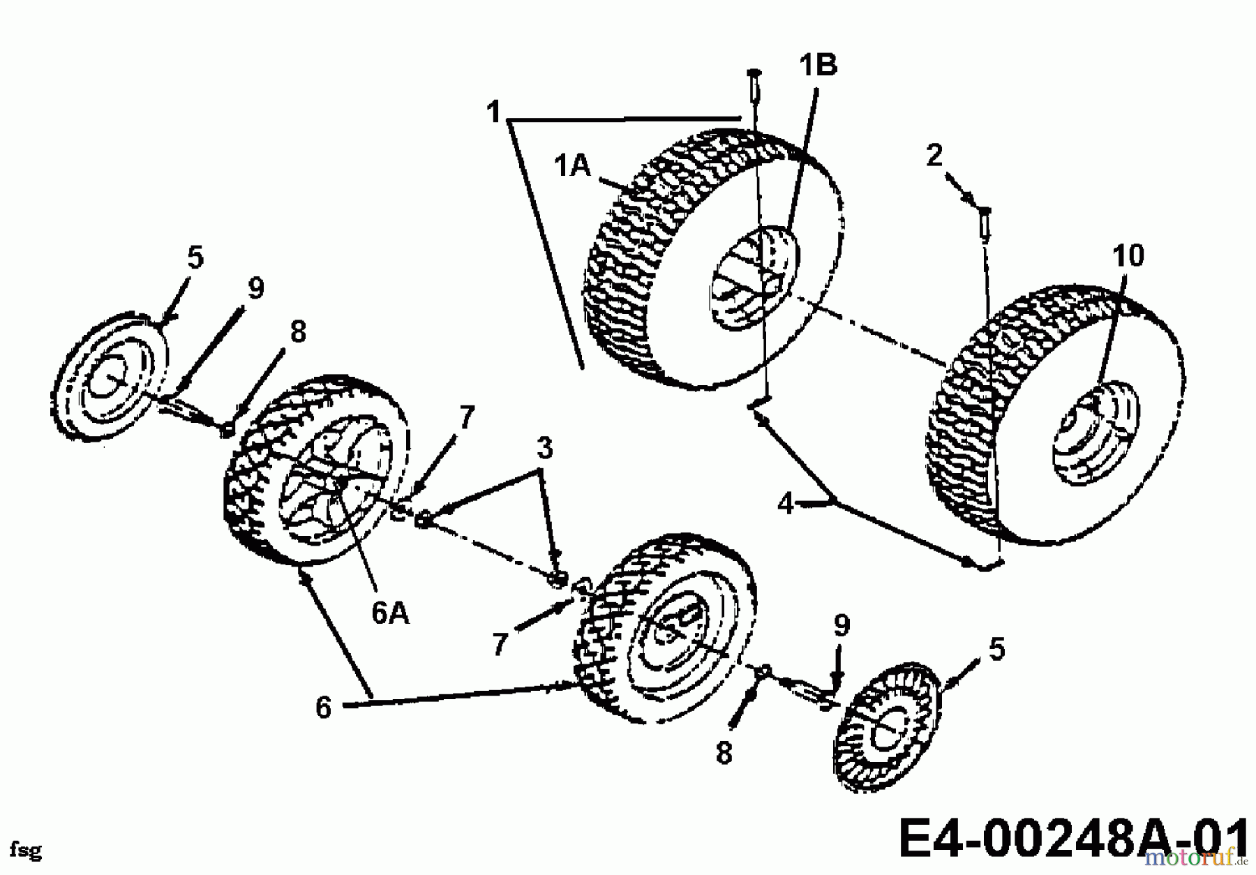  MTD Chipper 315 B 246-315B678  (1996) Wheels