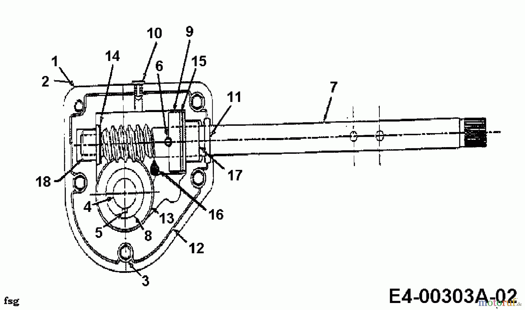  Yard-Man Schneefräsen E 7 E 3 F 31AE7E3F643  (1999) Getriebe