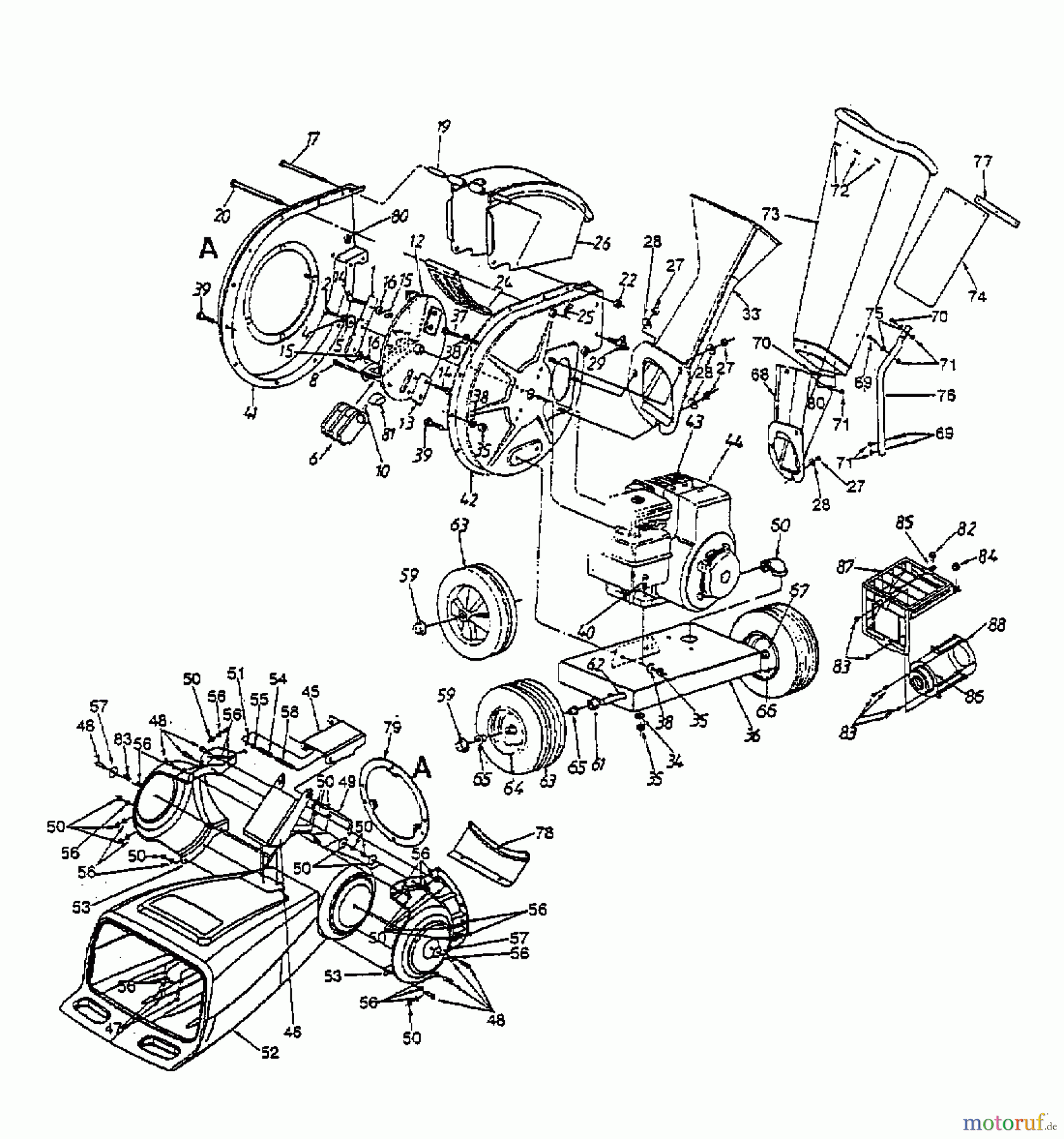  MTD Häcksler 463 247-463A678  (1997) Grundgerät