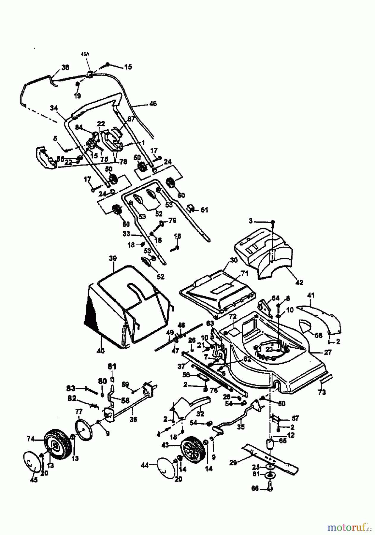 MTD Motormäher GEA 48 GX50B678  (1998) Grundgerät
