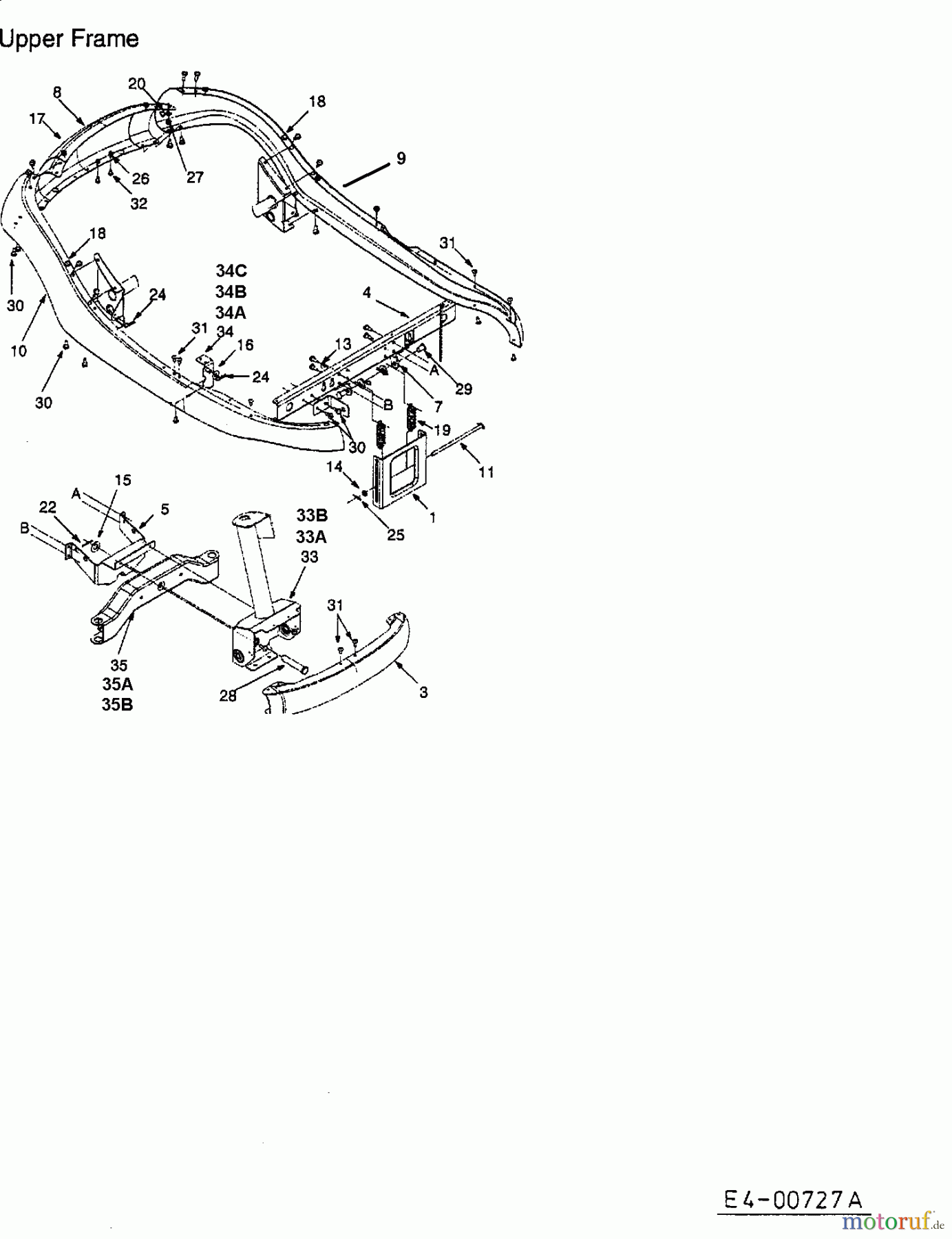  MTD Rasentraktoren Sprinto 13A-312-678  (2004) Rahmen