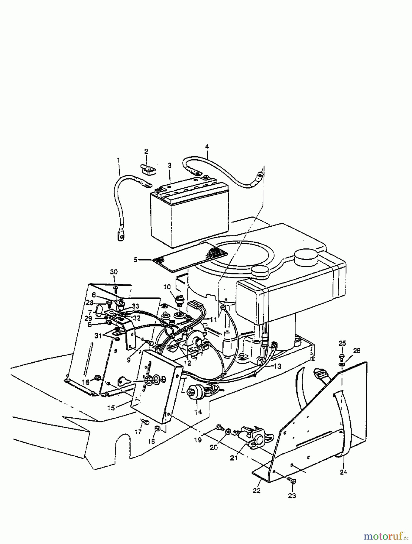  MTD Rasentraktoren F 125 13A-522-678  (1999) Elektroteile