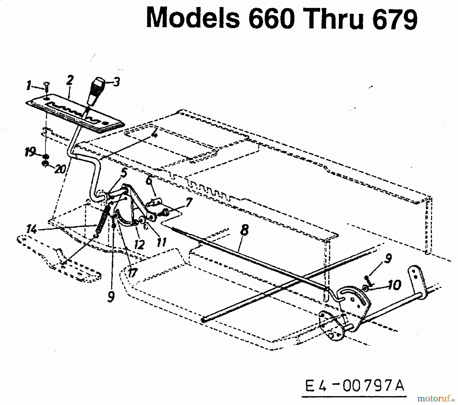  MTD ältere Modelle Rasentraktoren B 155 13AP678G678  (2002) Geschwindigkeitsregelung
