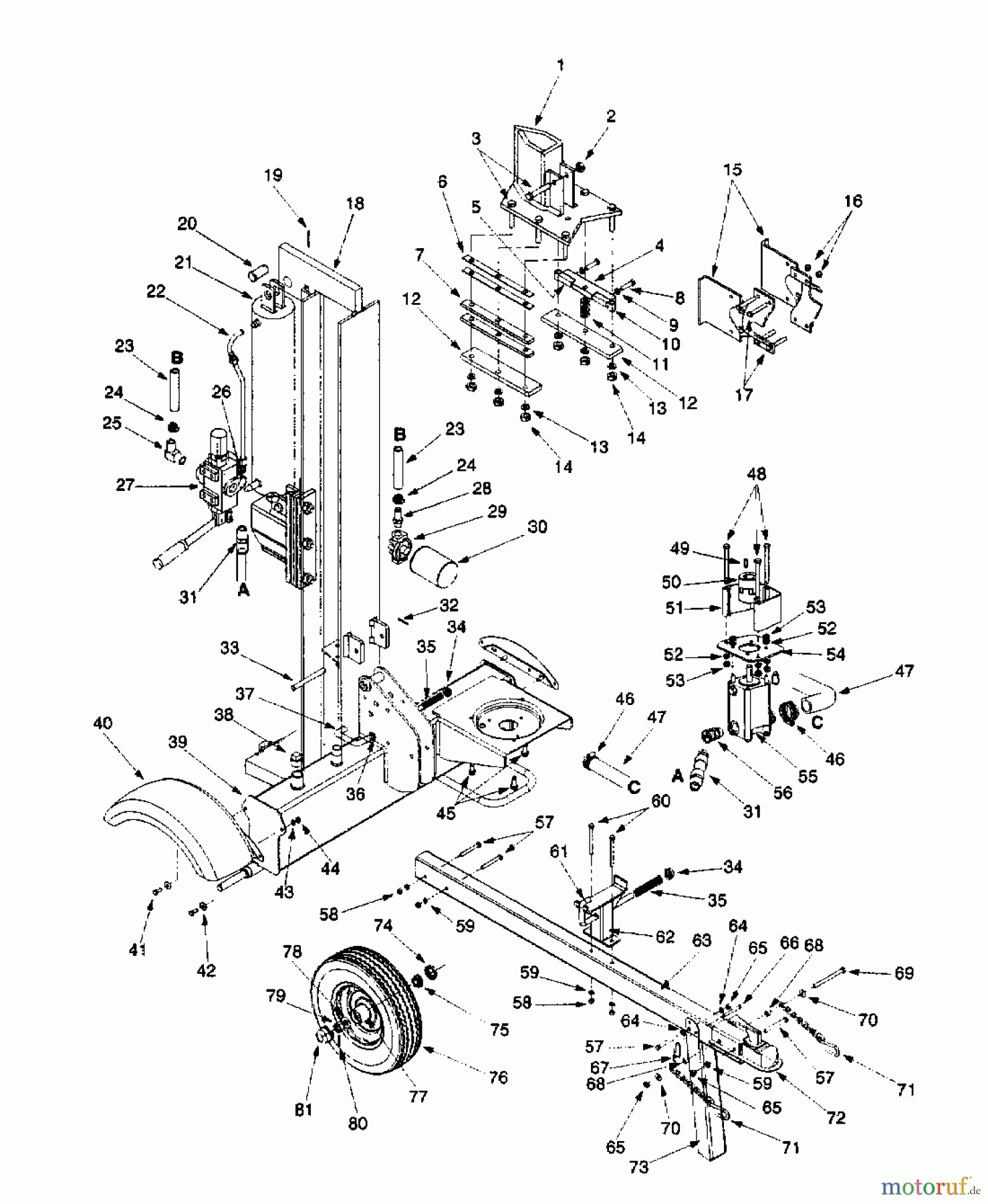  MTD Log splitter 550 C 24AA550C602  (2000) Basic machine
