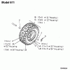MTD 611 D 31A-611D678 (2000) Listas de piezas de repuesto y dibujos Wheels
