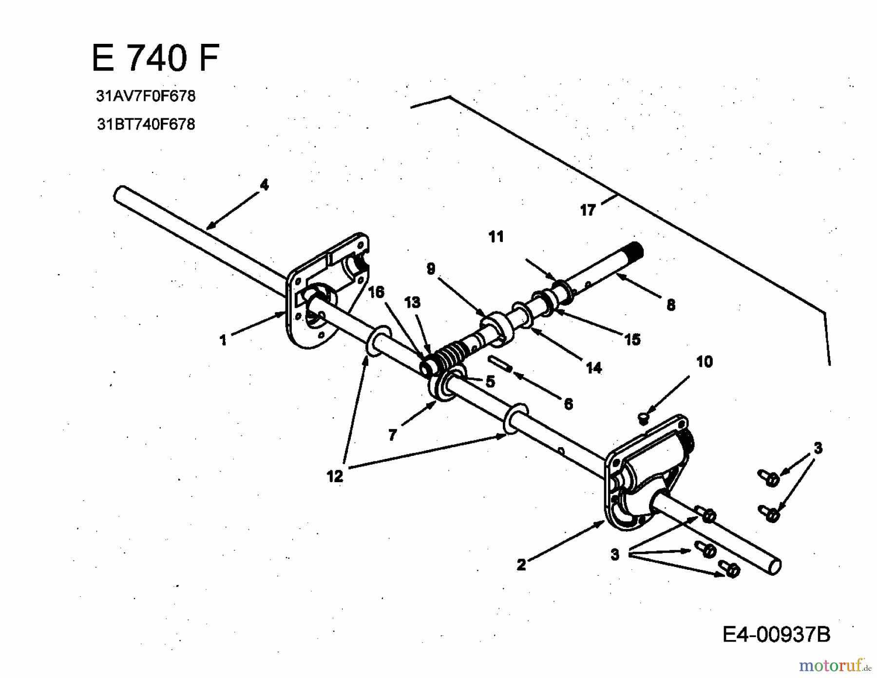  MTD Schneefräsen E 740 F 31AE740F678  (2001) Schneckengetriebe