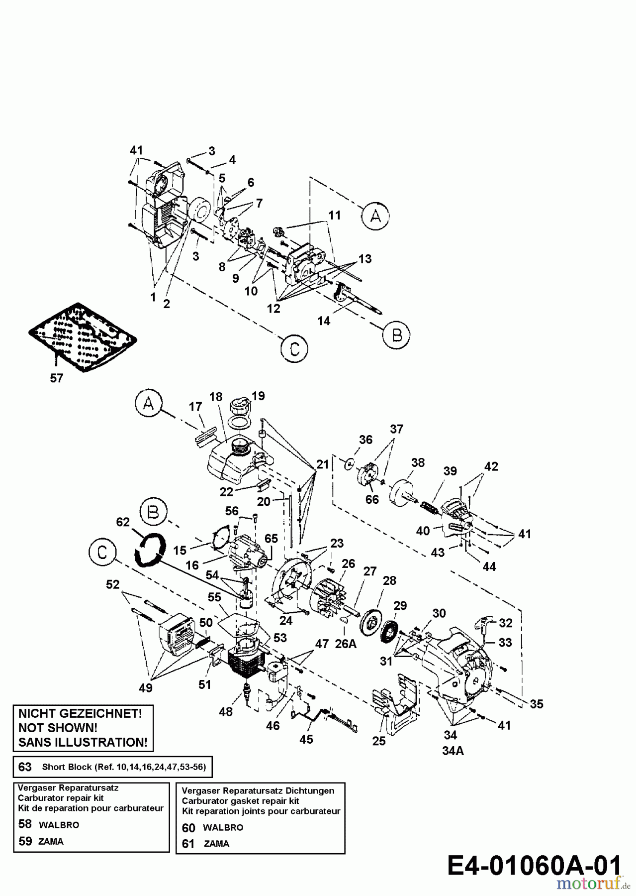 MTD Motorsensen 725 41AD725G600  (2003) Motor