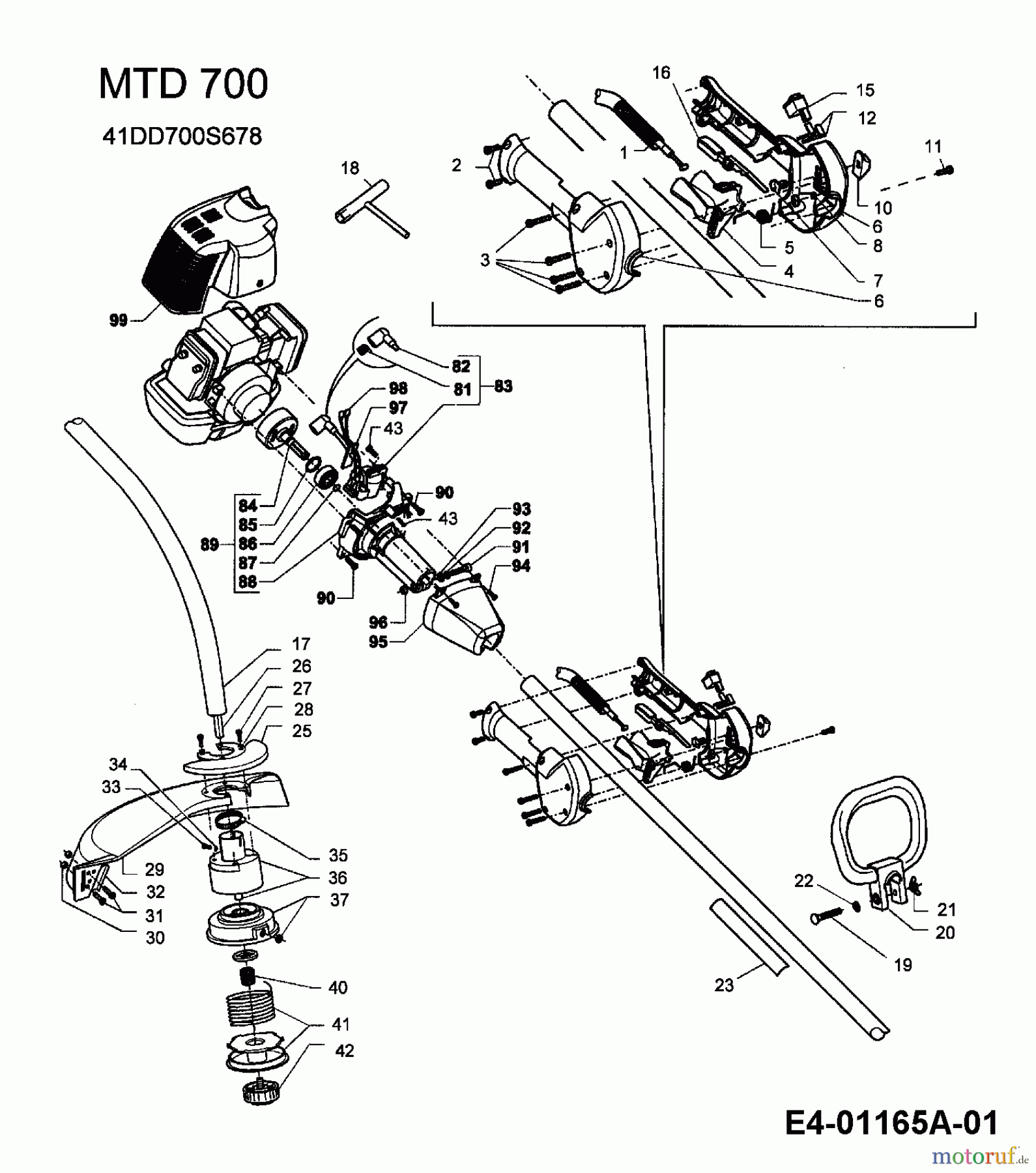  MTD Motorsensen 700 41DD700S678  (2004) Grundgerät