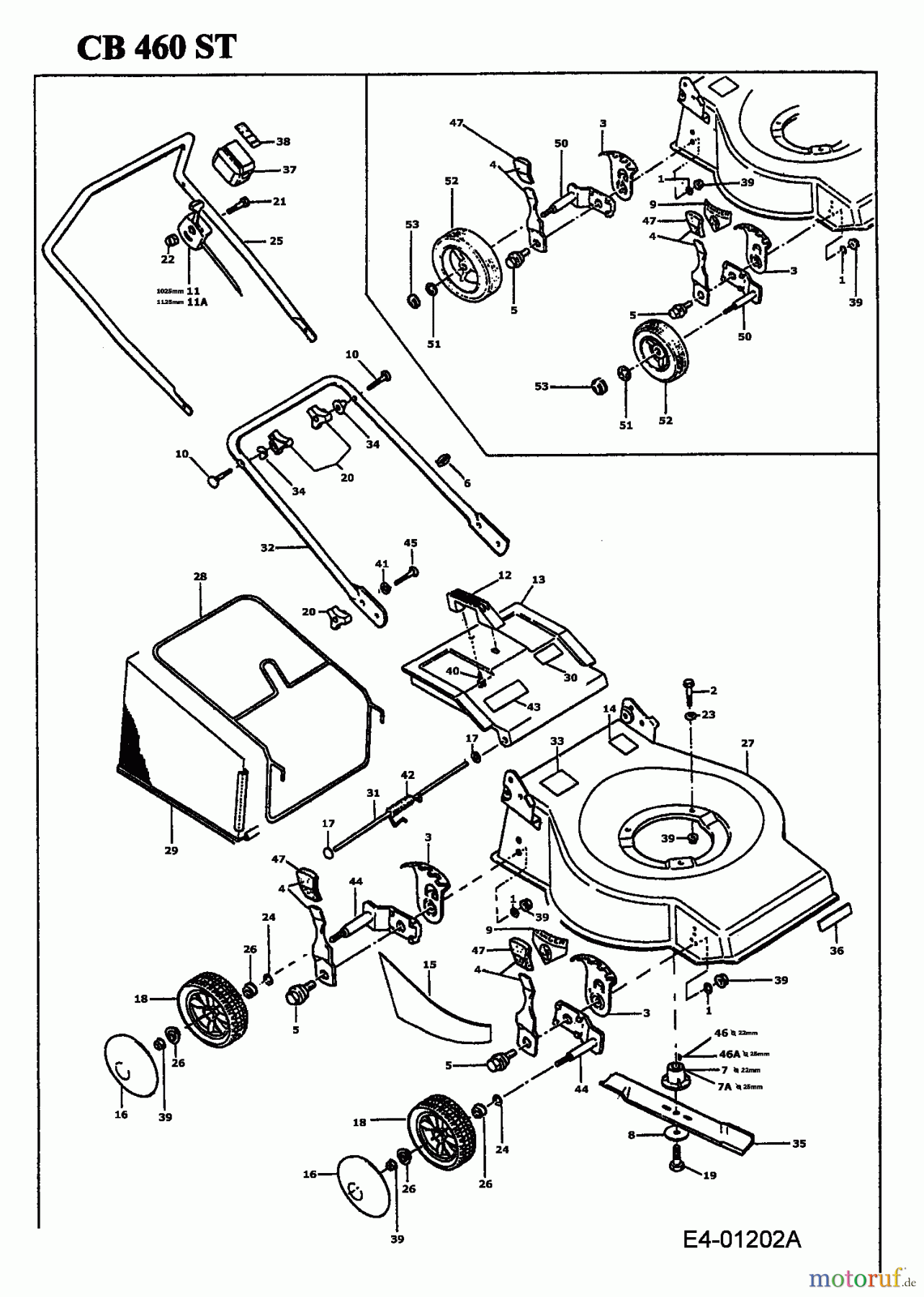  MTD Motormäher CB 460 ST 901B467S001  (1995) Grundgerät
