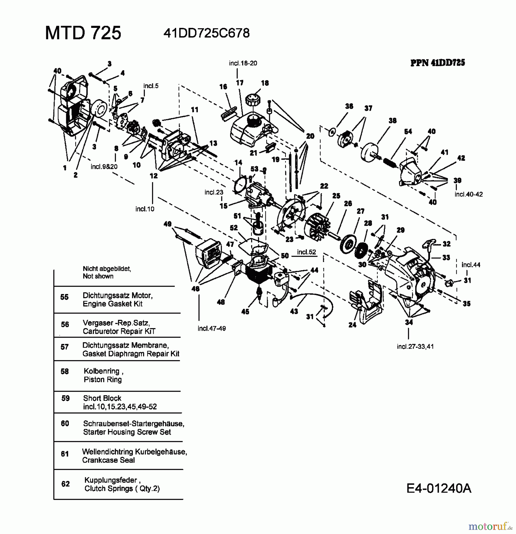  MTD Motorsensen 725 41DD725C678  (2004) Motor