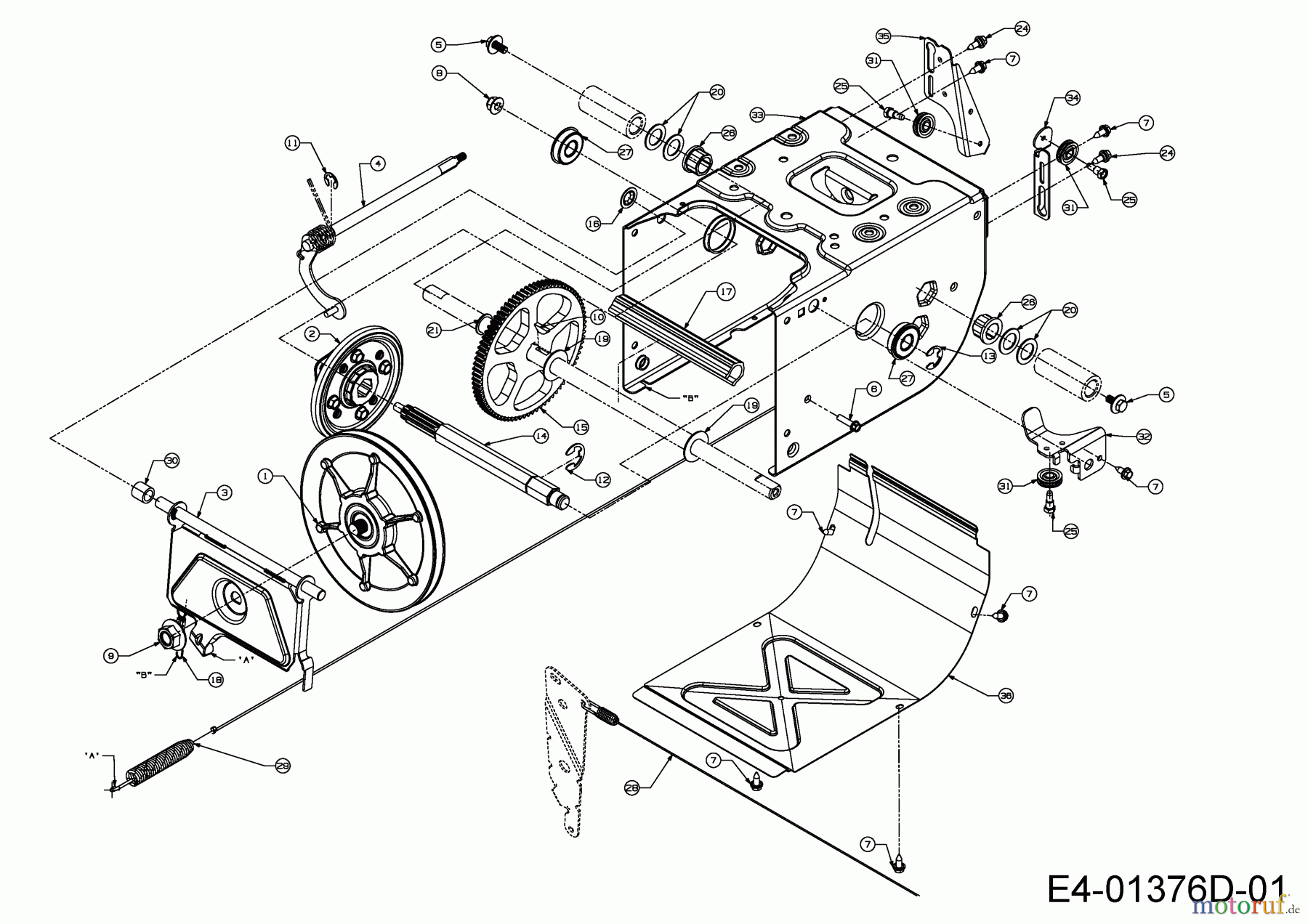  Wolf-Garten Schneefräsen Select SF 61 E 31AW63F2650  (2015) Fahrantrieb