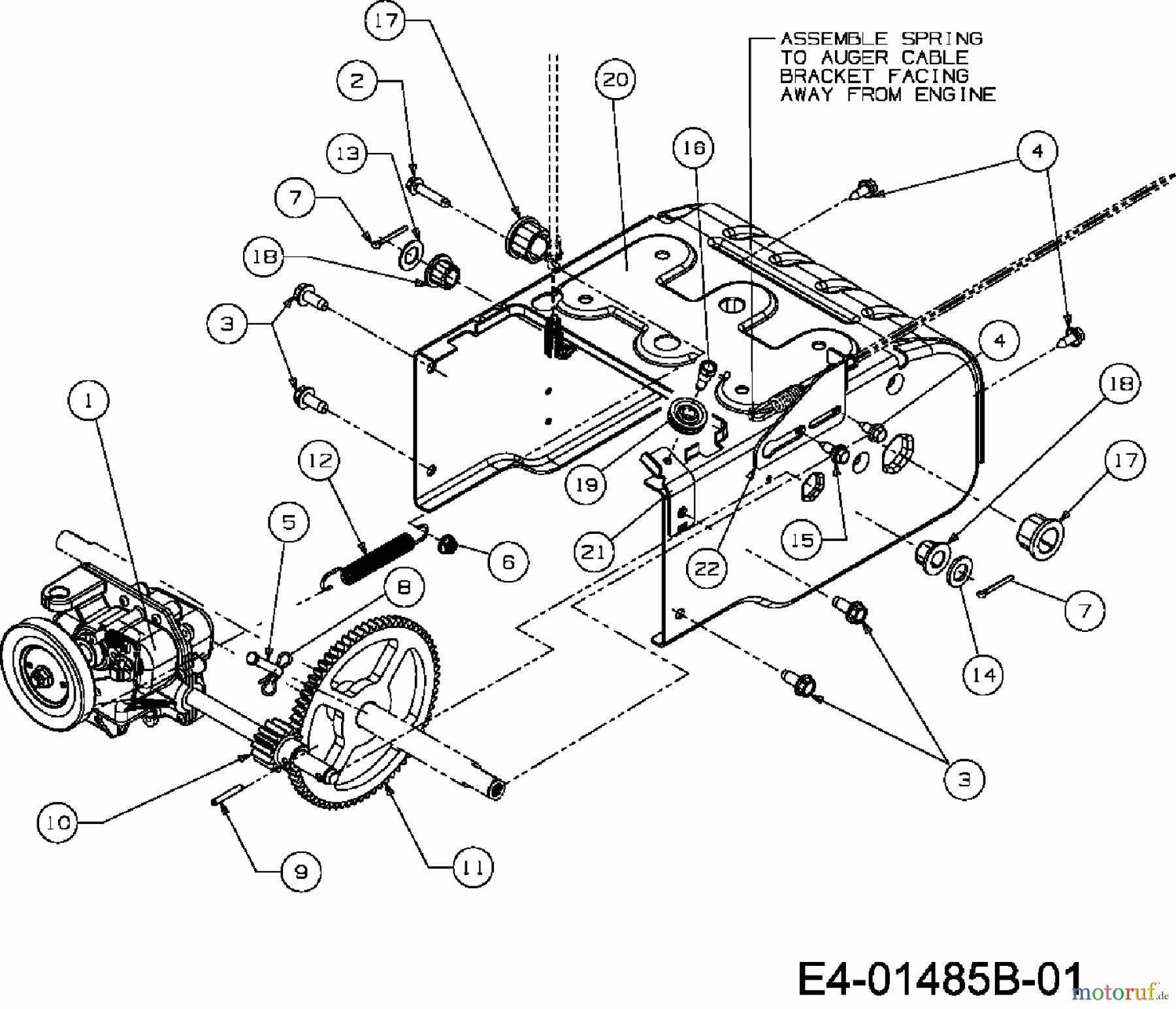  MTD Schneefräsen M 56 31B-32AD678  (2014) Getriebe