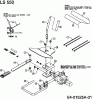 MTD LS 550 24AF550C678 (2008) Listas de piezas de repuesto y dibujos Control lever