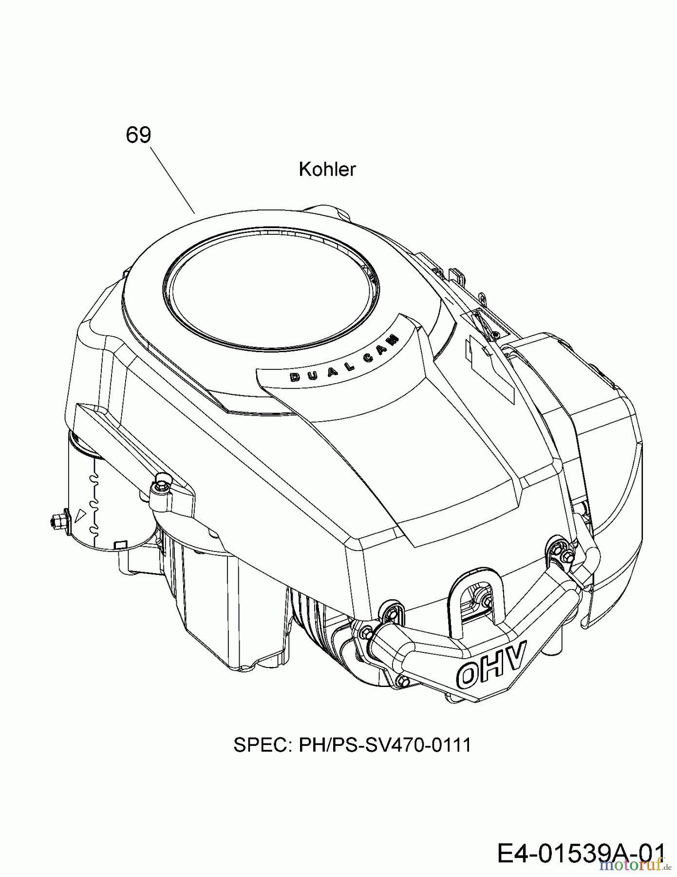  Massey Ferguson Rasentraktoren MF 38-15 SD 13AV11CF695  (2007) Motor Kohler
