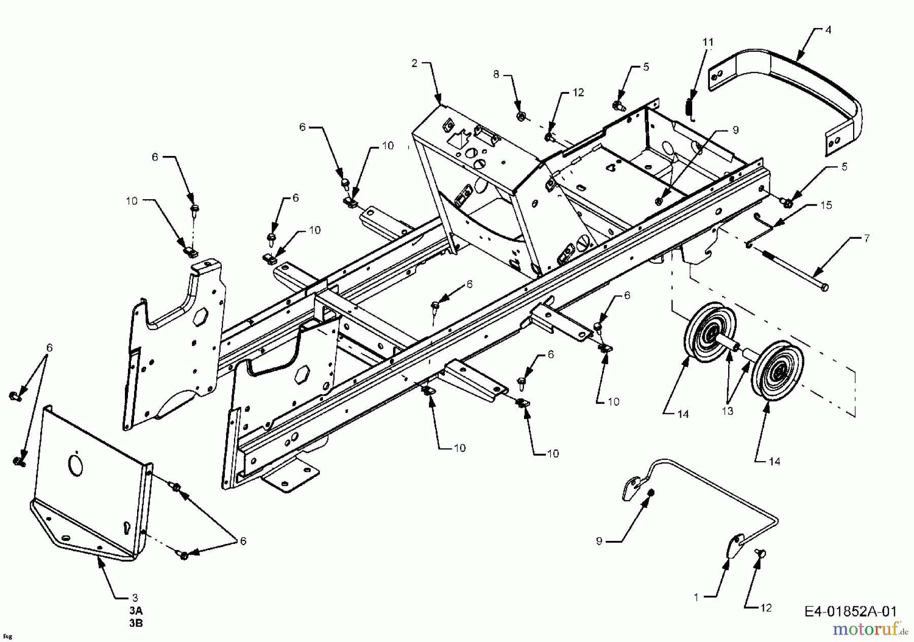  Cub Cadet Gartentraktoren HDS 2205 14A-2D7-603  (2005) Rahmen