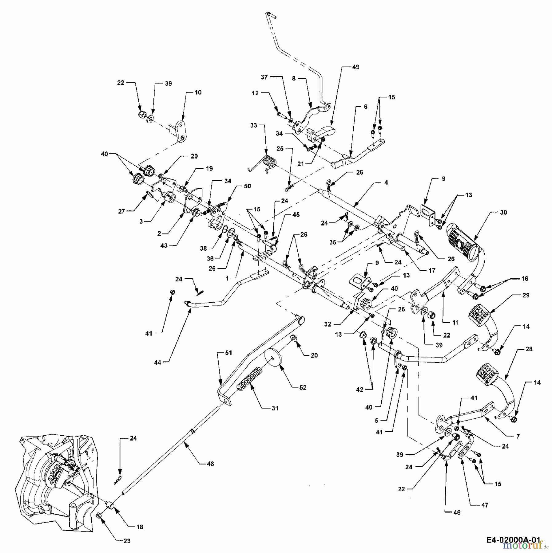  Cub Cadet Gartentraktoren HDS 3200 14A-652-603  (2001) Pedale