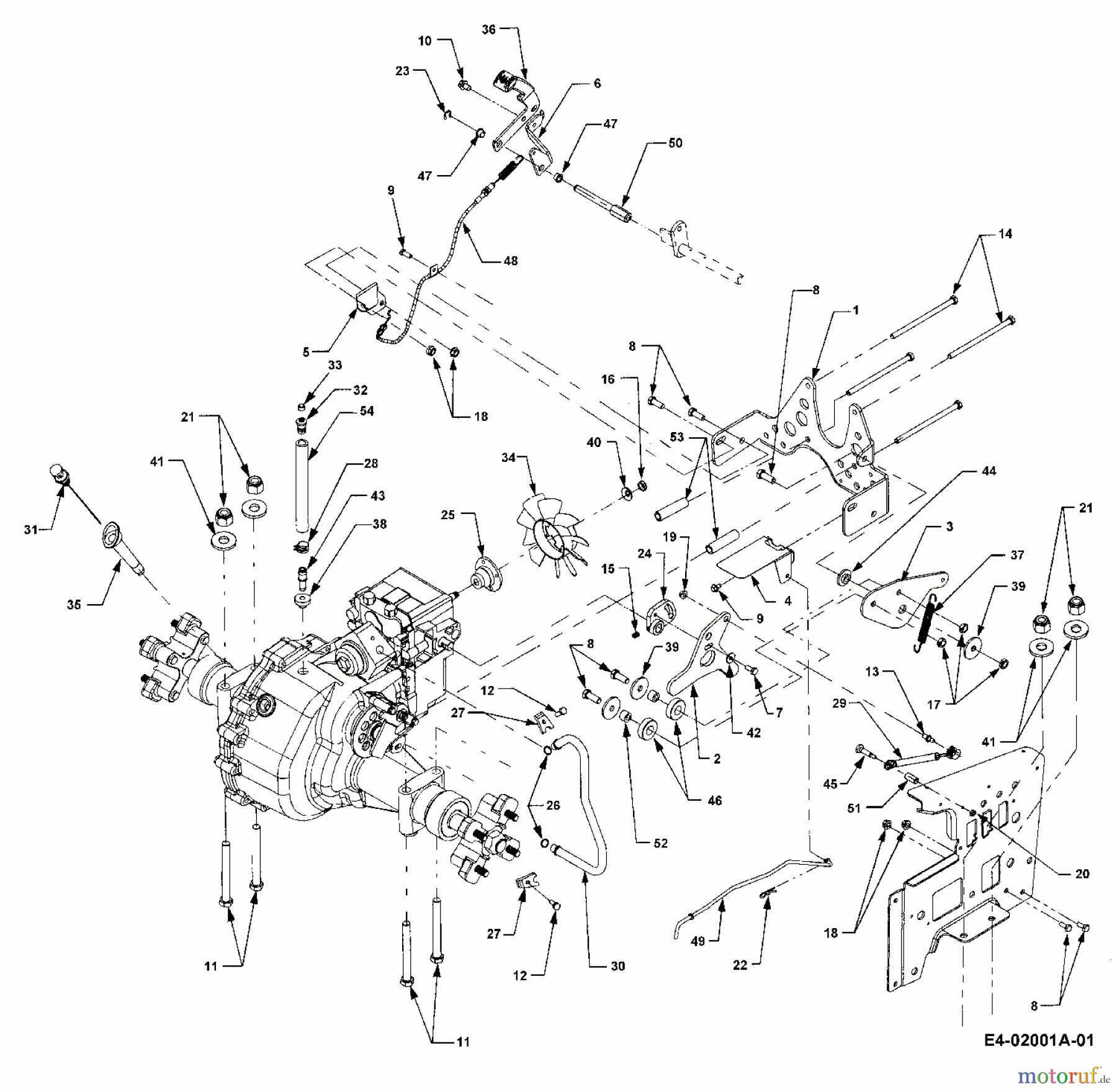  Cub Cadet Gartentraktoren HDS 3200 14A-652-603  (2002) Anbauteile Hinterachse