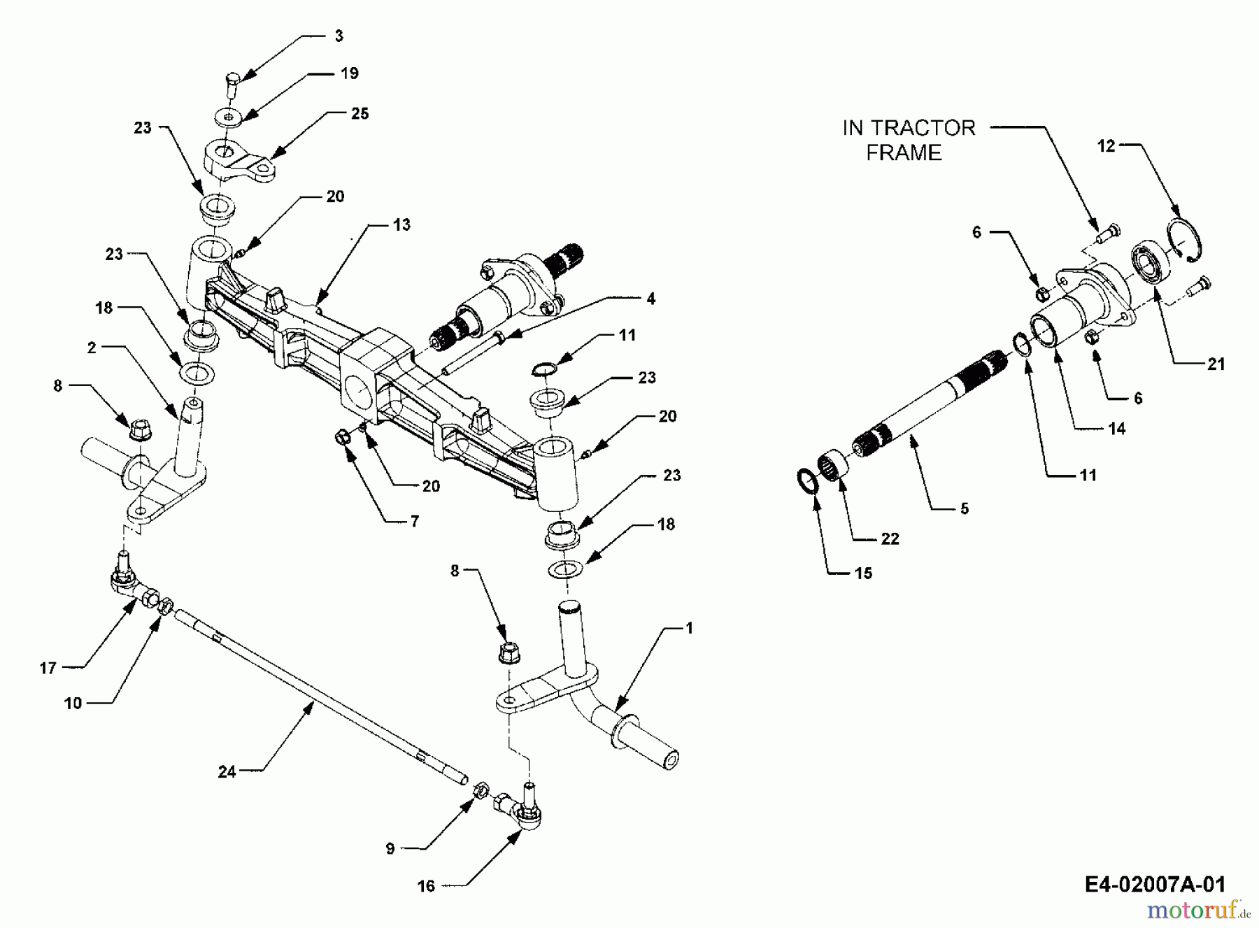  Cub Cadet Gartentraktoren HDS 3200 14A-652-603  (2002) Vorderachse