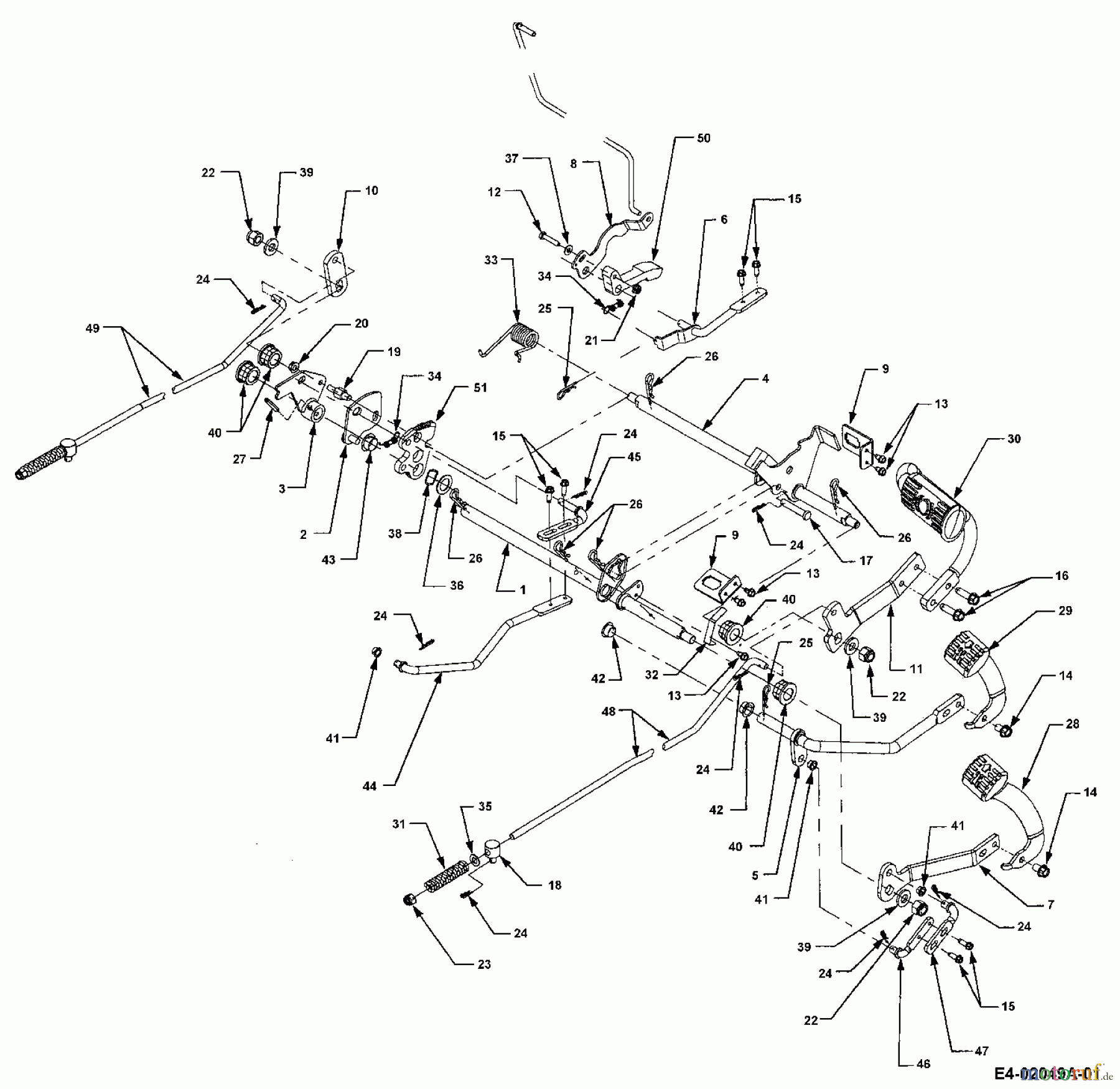  Cub Cadet Gartentraktoren HDS 3185 14A-665-603  (1999) Pedale