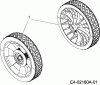 MTD M 53 31A-2M1A678 (2011) Listas de piezas de repuesto y dibujos Wheels