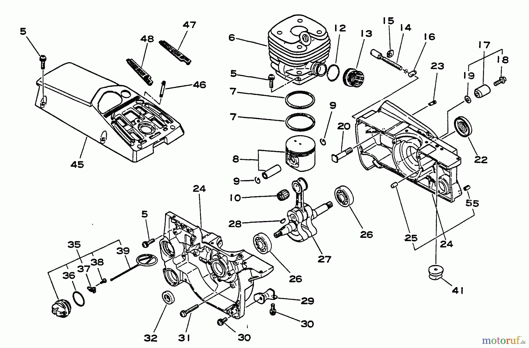 Echo Sägen, Kettensägen CS-6700 - Echo Chainsaw Engine