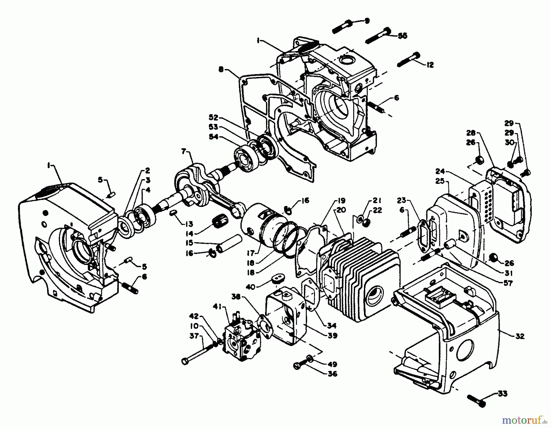  Echo Sägen, Kettensägen CS-750EVL - Echo Chainsaw Engine, Intake, Exhaust, Crankcase