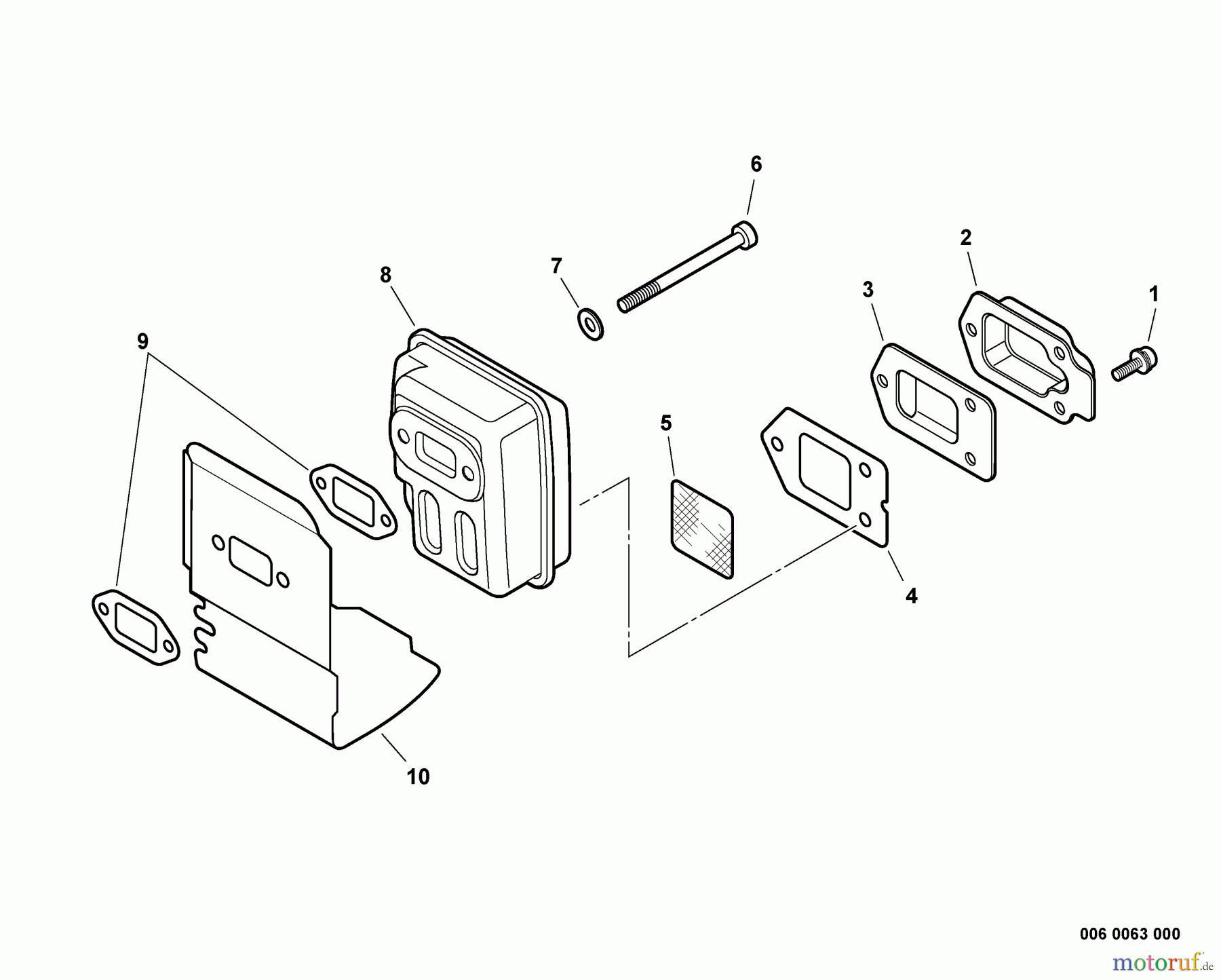 Echo Bläser / Sauger / Häcksler / Mulchgeräte PB-2100 - Echo Hand Held Blower, S/N: P32620001001 - P32620999999 Exhaust
