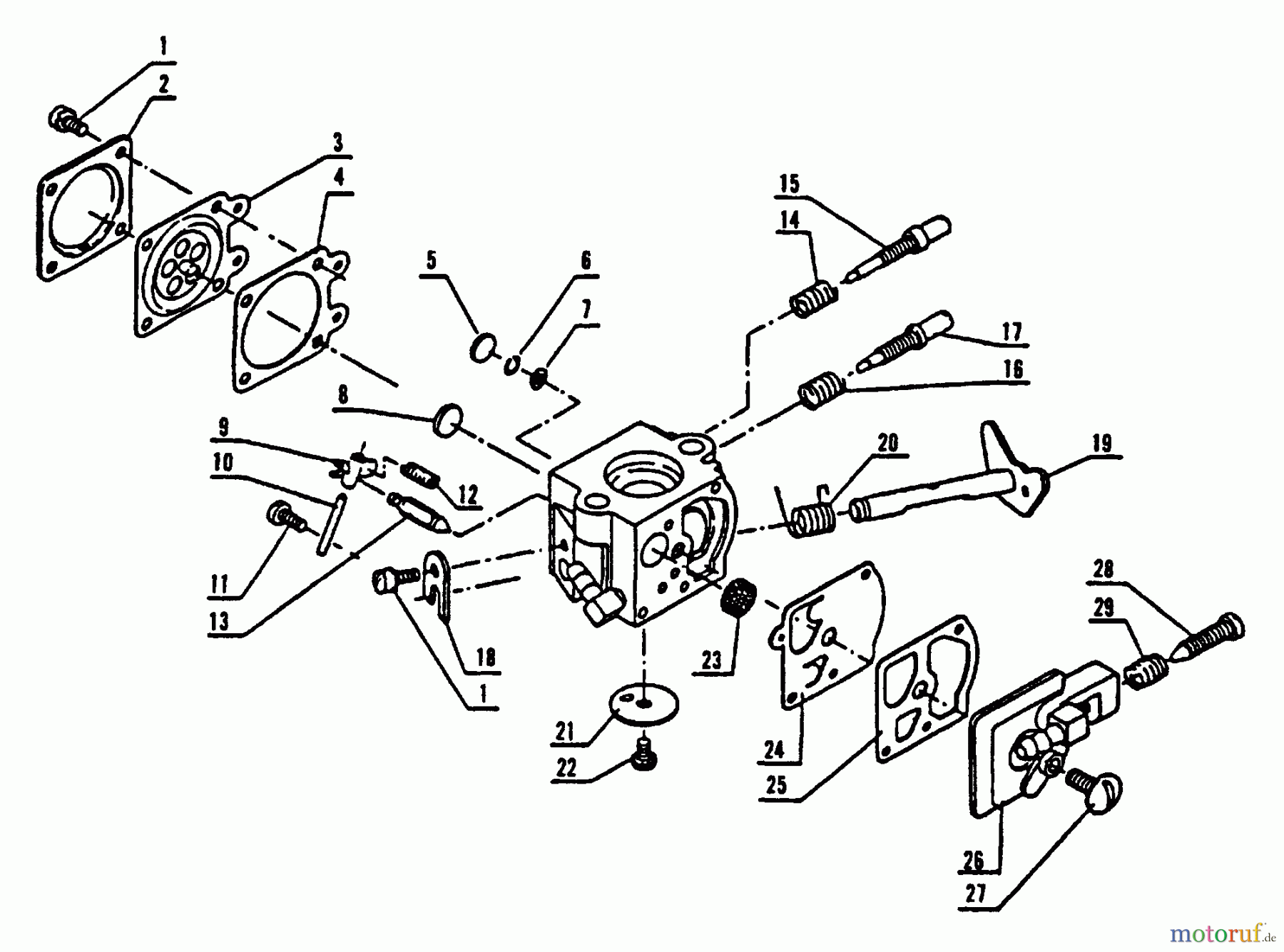 Echo Bläser / Sauger / Häcksler / Mulchgeräte	 PB-210E - Echo Hand Held Blower (Type 1) Carburetor