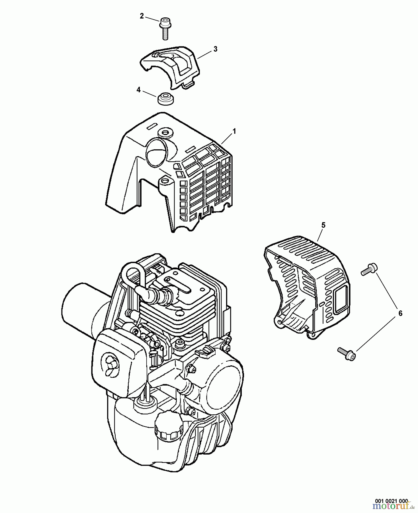  Echo Hochentaster PPT-230 - Echo Pole Saw / Pruner, S/N: E07711001001 - E07711999999 Engine Cover, Exhaust Cover
