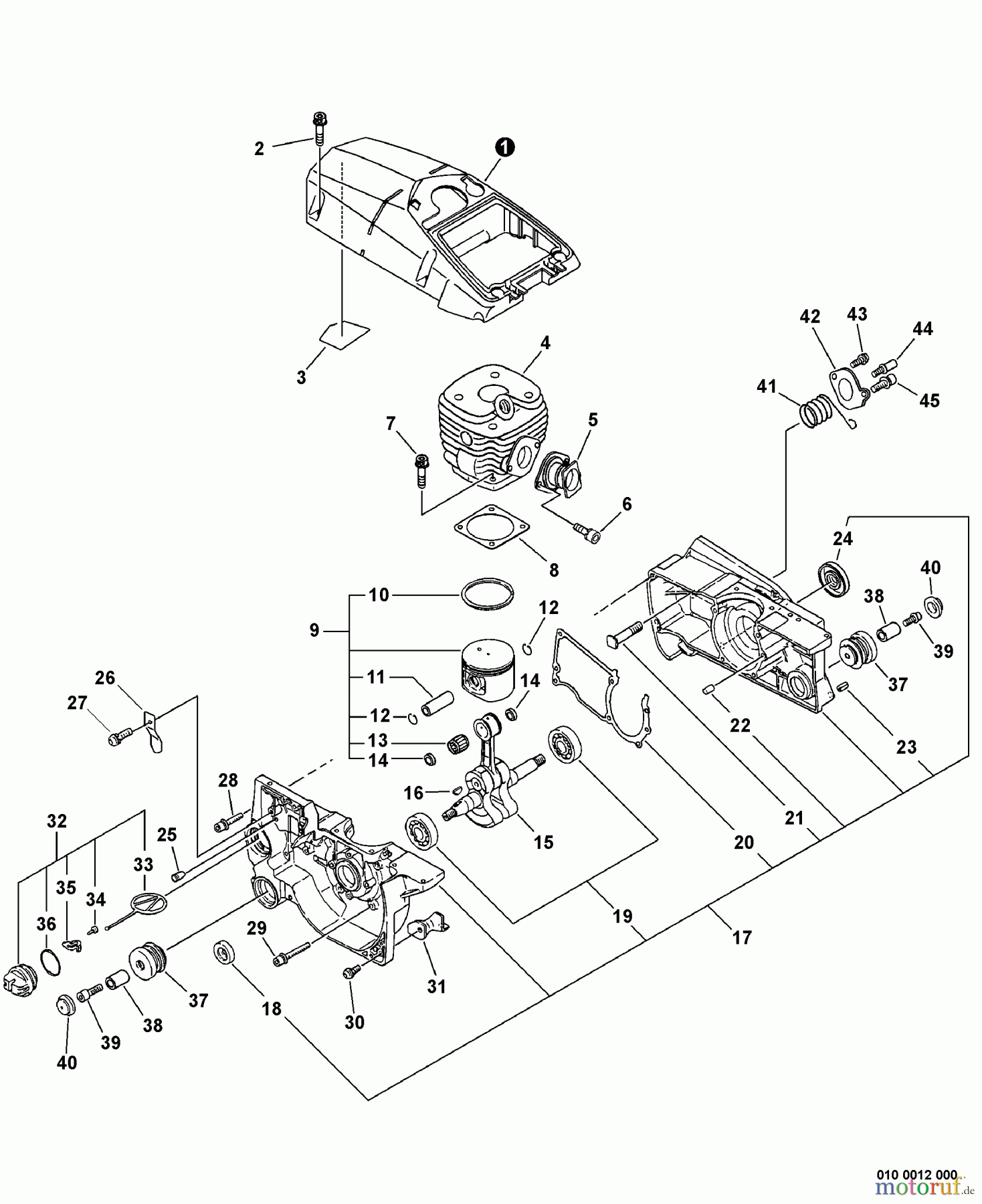  Echo Rettungssäge QV-680 - Echo Quick Vent Chain Saw, S/N: C03403001001 - C03403999999 Engine, Cylinder Cover