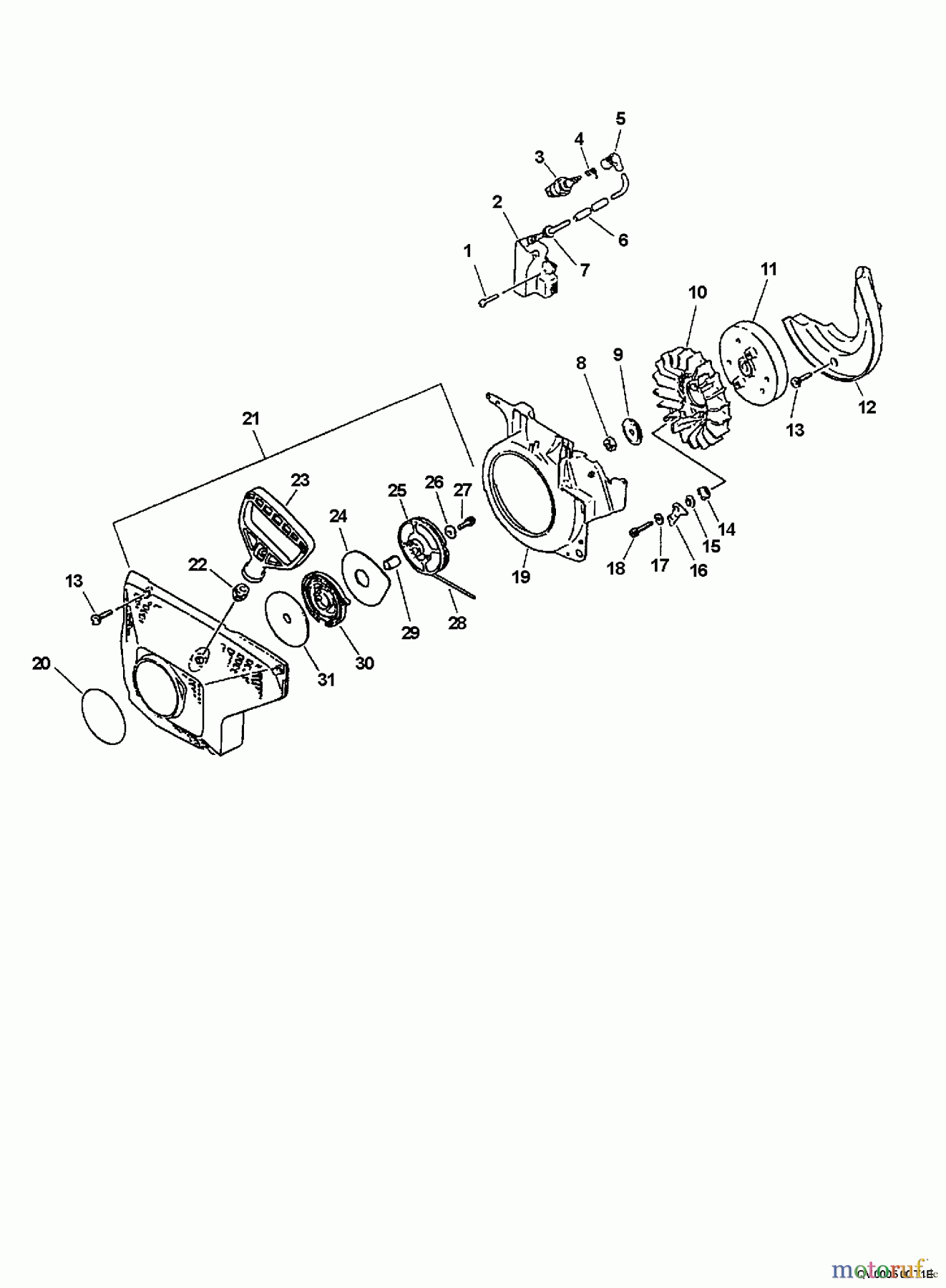  Echo Rettungssäge QV-8000  Ignition, Starter Asy