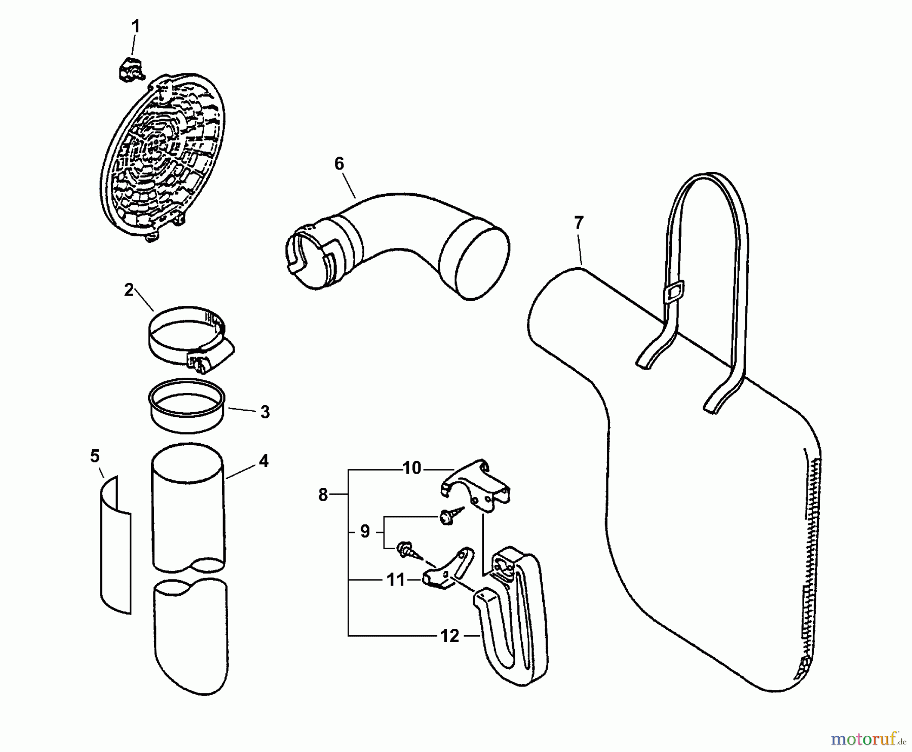  Echo Zubehör / Bläser / Sauger / Häcksler PBAV-1000 - Echo Vacuum Attachment Vacuum Attachment