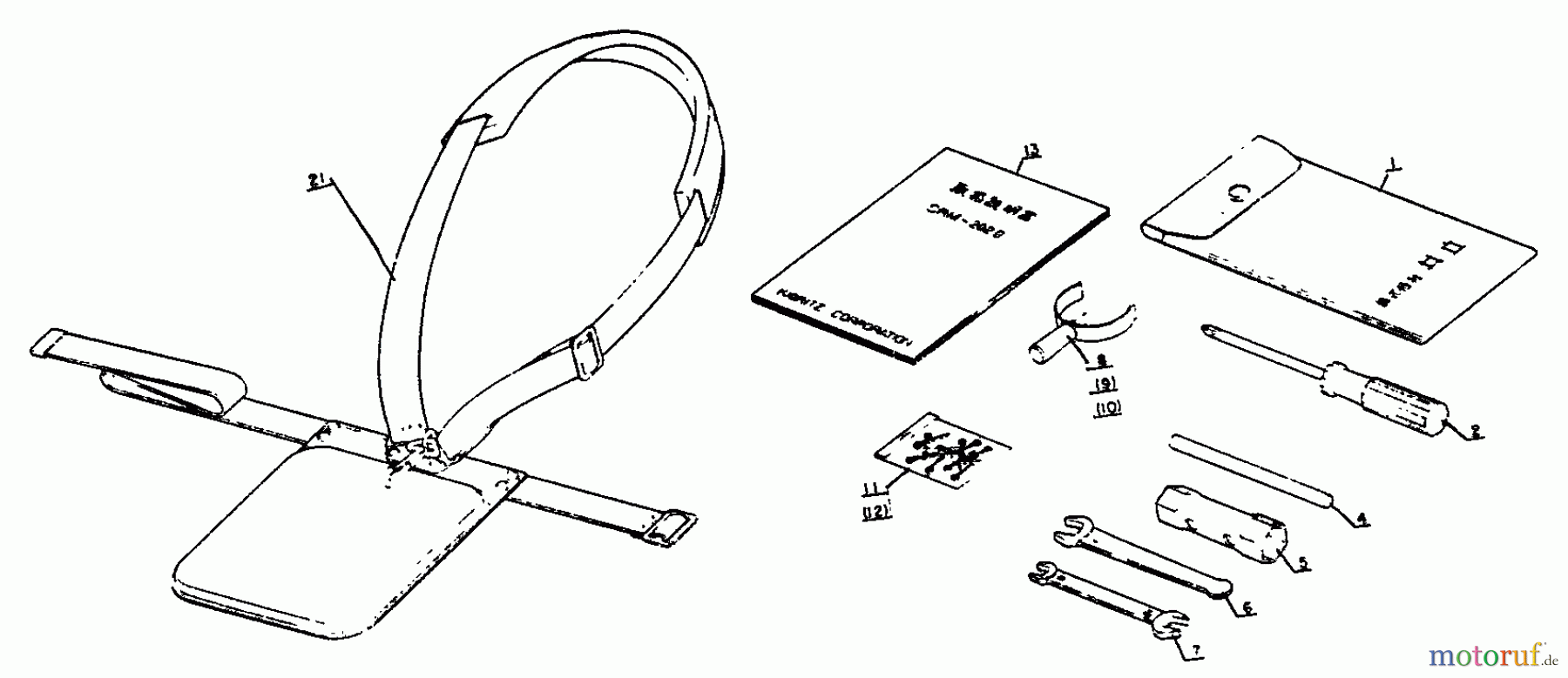  Echo Trimmer, Faden / Bürste SRM-202F - Echo String Trimmer Harness, Tools