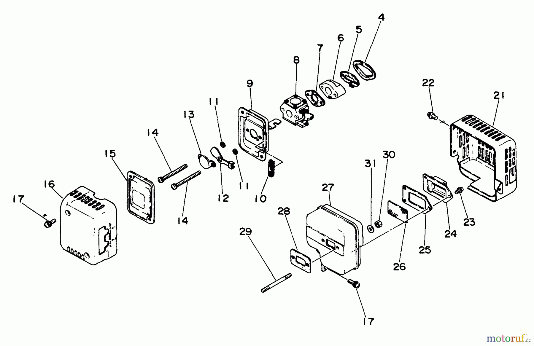  Echo Trimmer, Faden / Bürste SRM-400BE - Echo String Trimmer Intake, Exhaust, Air Cleaner