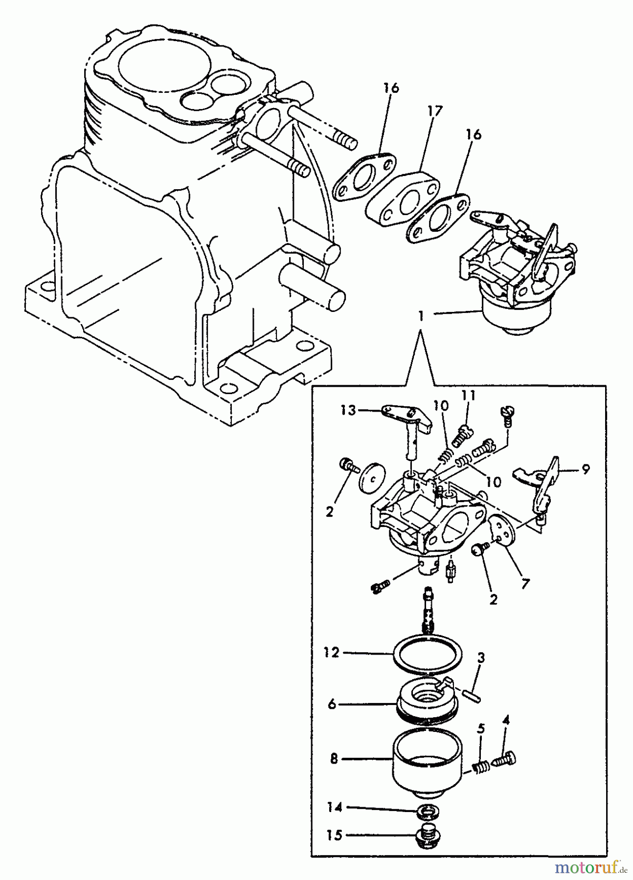 Echo Wasserpumpen WP-1500 - Echo Water Pump, S/N: 02432 - 99999 Carburetor