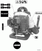 Echo PB-620ST - Back Pack Blower, S/N: P03812001001 - P03812999999 Pièces détachées Labels