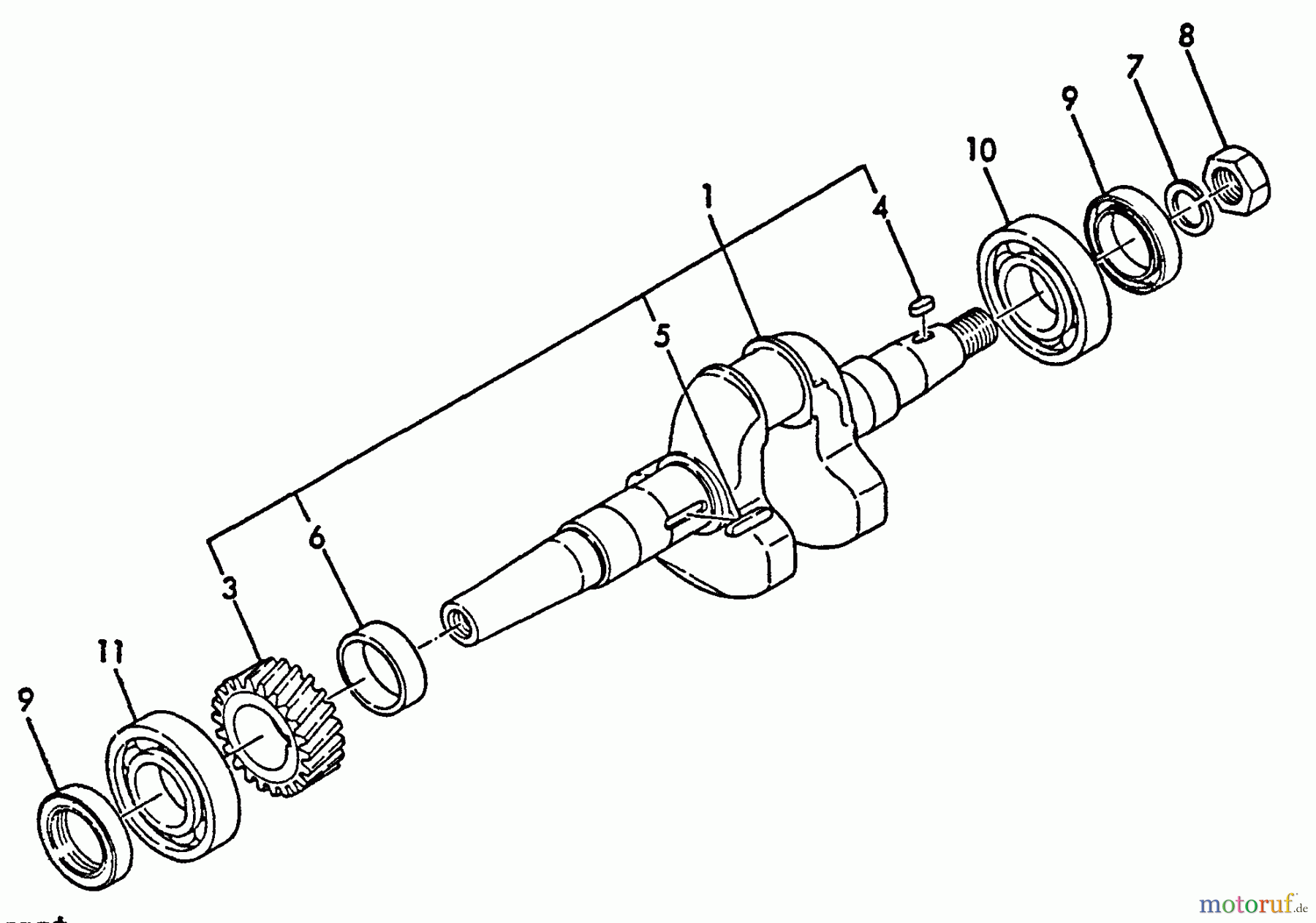  Echo Stromerzeuger EG-3500 - Echo Portable Generator, S/N: 00000 - 02737 Crankshaft, Main Bearing