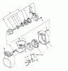 Echo EG-550 - Portable Generator Listas de piezas de repuesto y dibujos Fan Case, Starter, Flywheel