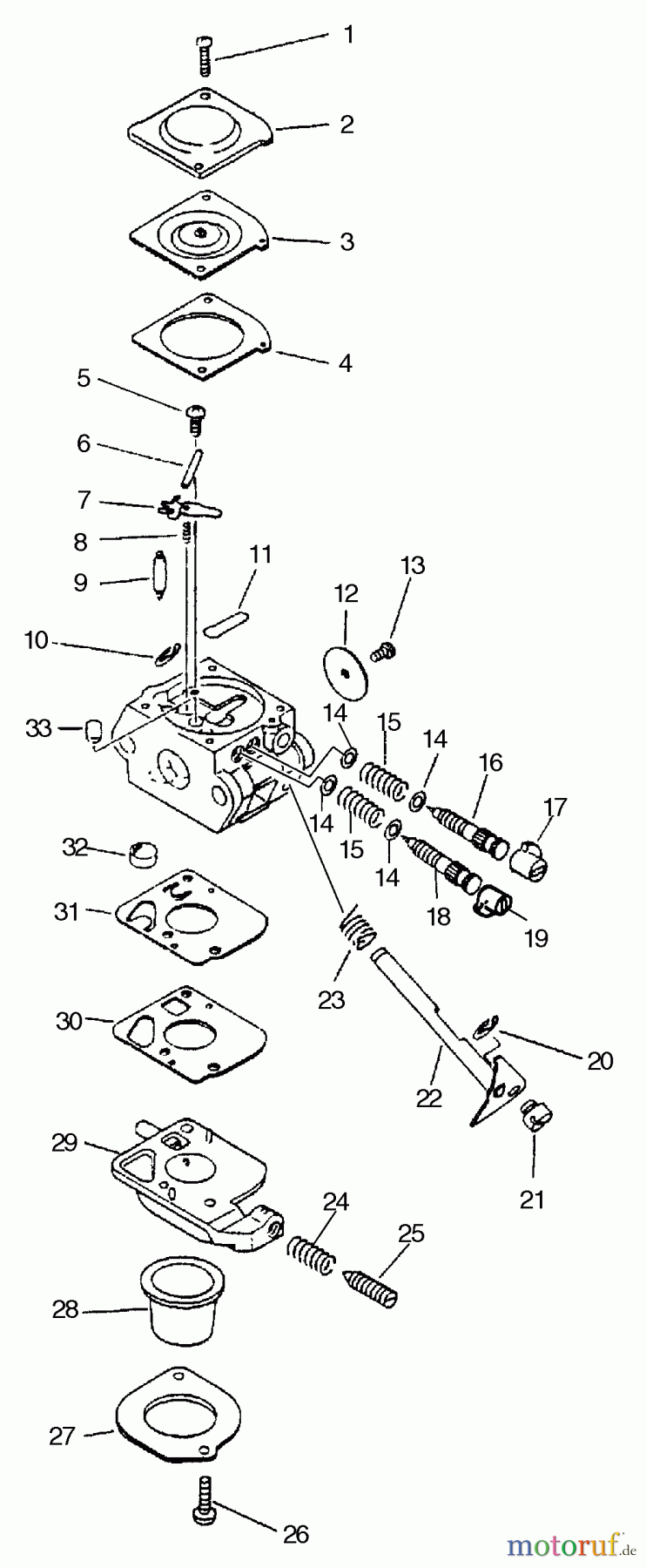  Echo Heckenscheren HC-1500 - Echo Hedge Trimmer (Type 2E) Carburetor