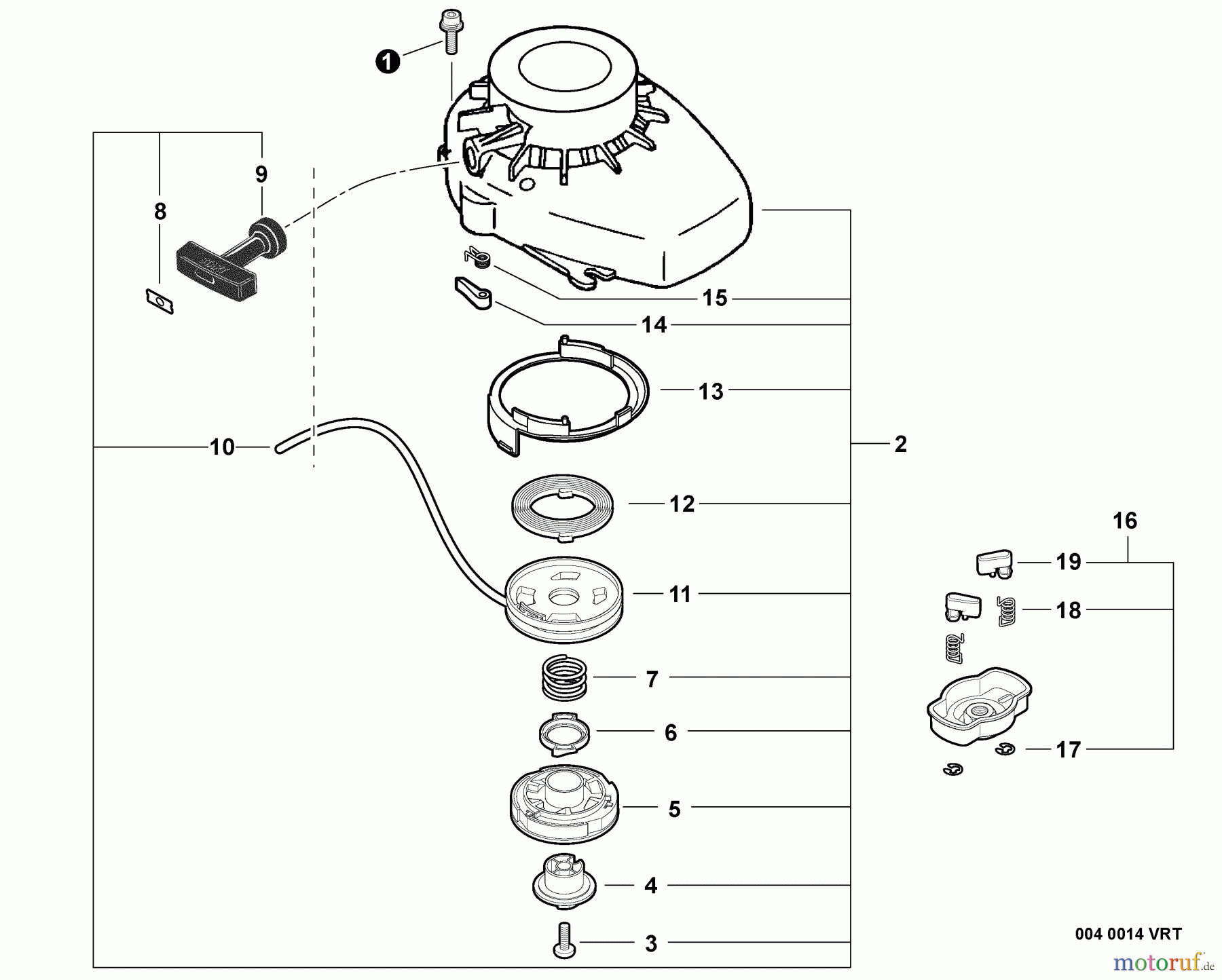  Echo Heckenscheren HC-150i - Echo Hedge Trimmer, S/N: S76312001001 - S76312999999 Starter -- i-Start -- GRAY