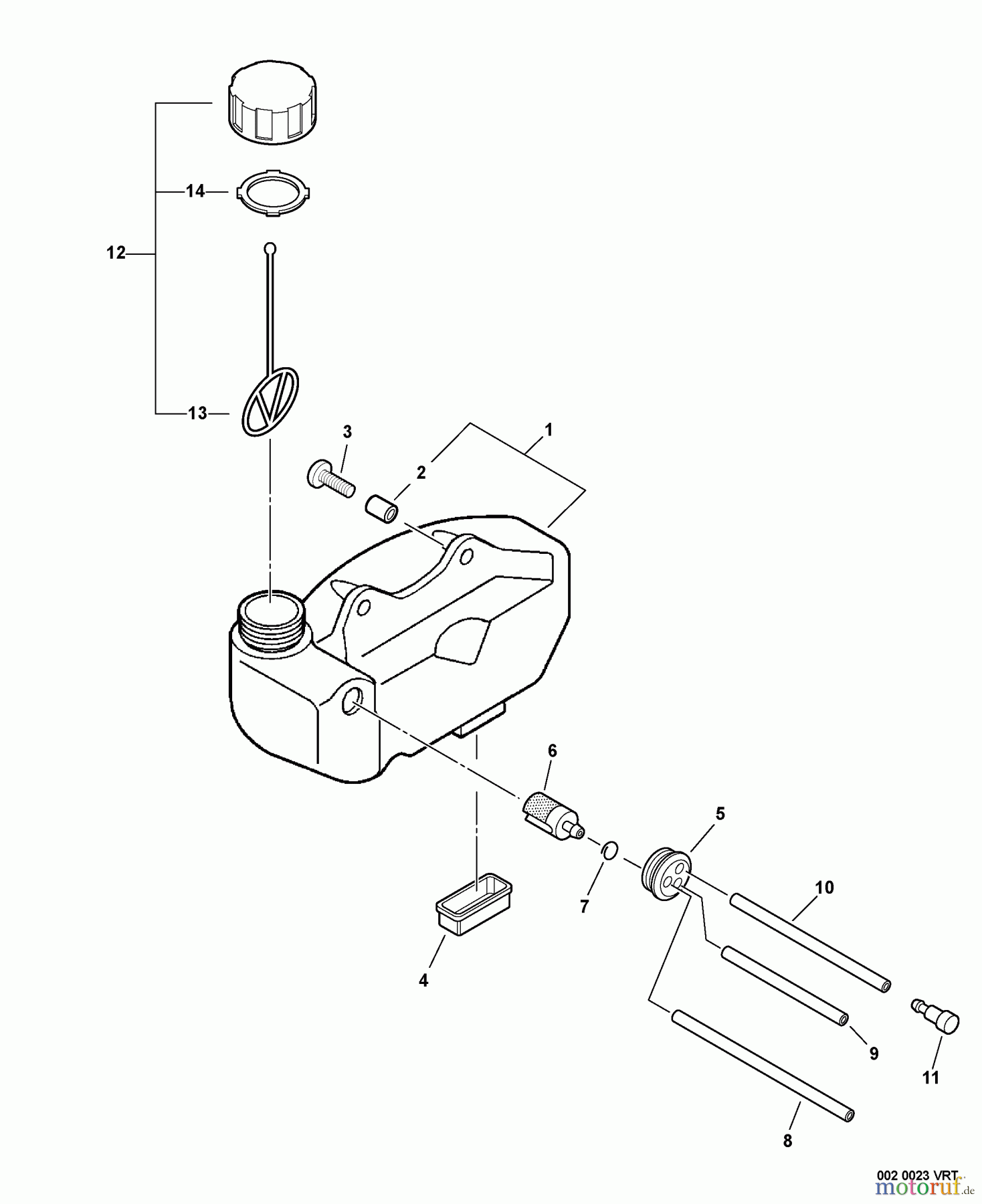  Echo Heckenscheren HC-151 - Echo Hedge Trimmer, S/N: S78211001001 - S78211999999 Fuel System