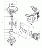Echo HC-2410 - Hedge Trimmer (Type 1) Listas de piezas de repuesto y dibujos Crankcase, Cylinder Cover, Engine