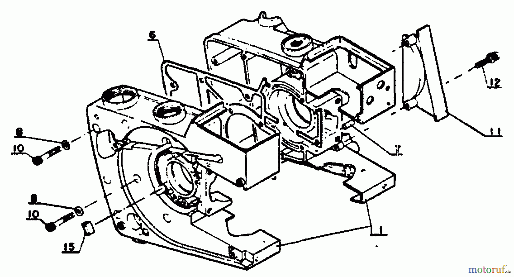  Echo Sägen, Kettensägen CS-302S - Echo Chainsaw, S/N: 17501 - 30500 Crankcase