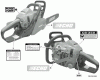 Echo CS-352 - Chainsaw, S/N: C19711001001 - C19711999999 Ersatzteile Labels