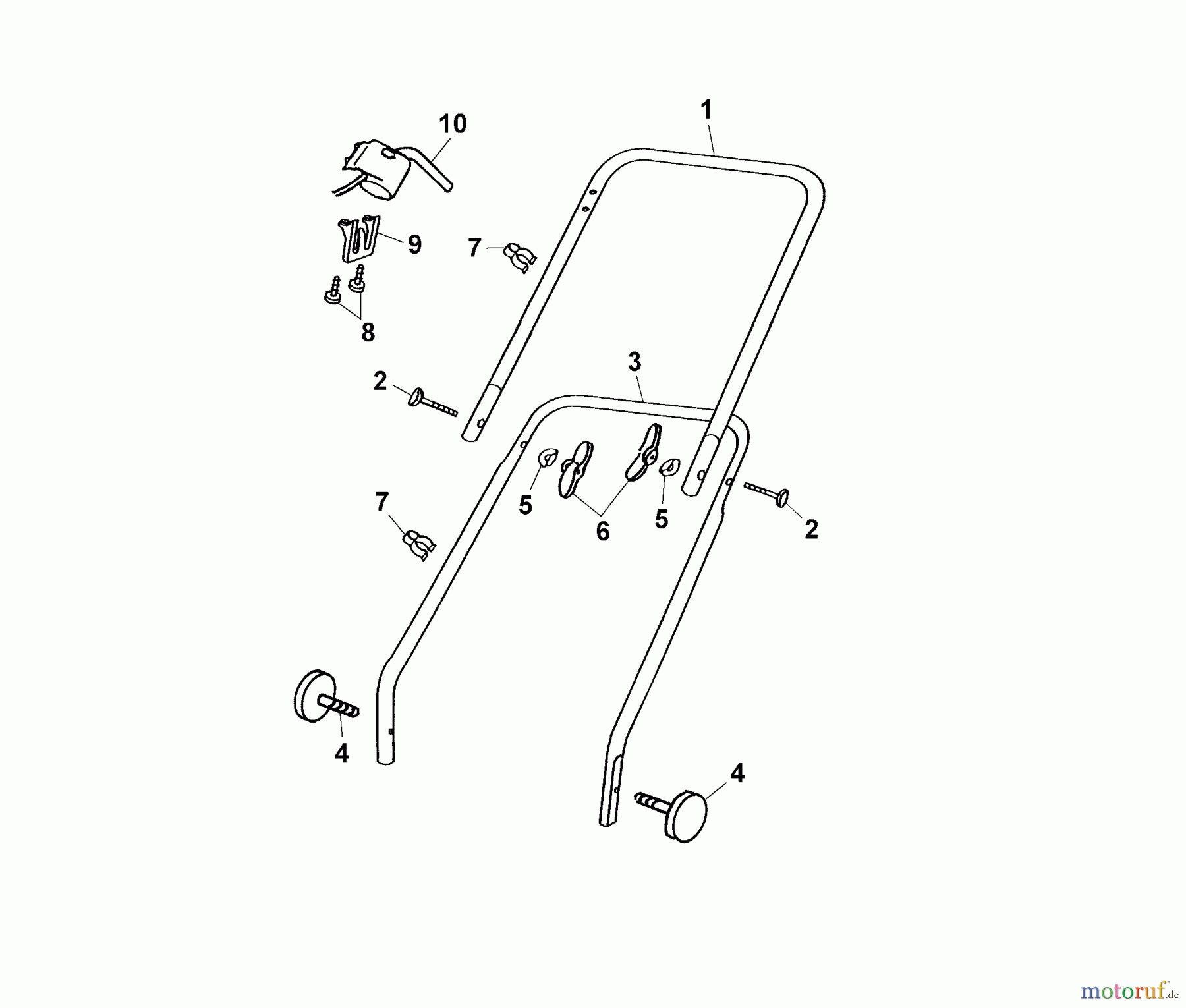  Wolf-Garten Elektromäher Esprit 32 E 4912883 Serie B, C  (2002) Holm