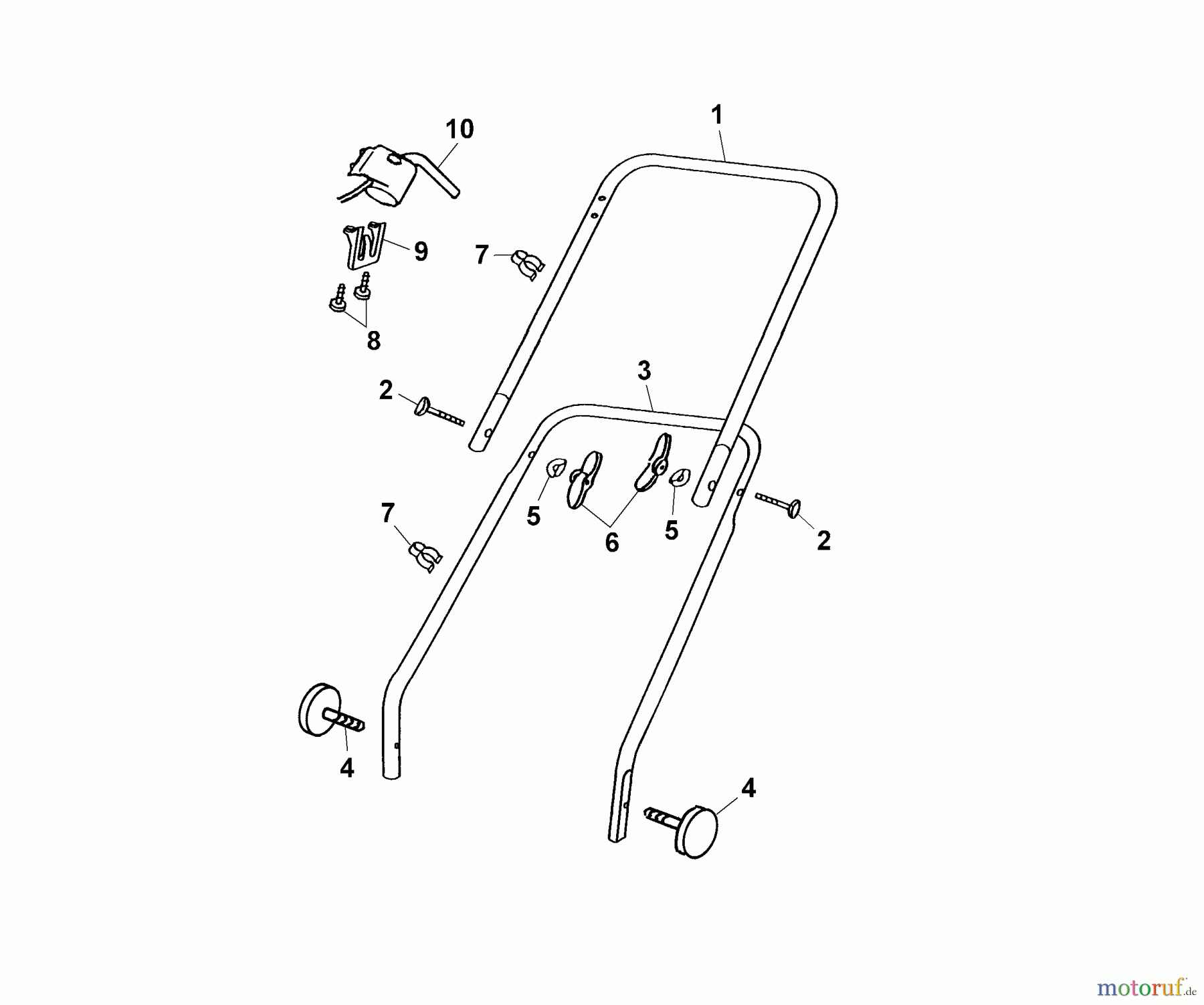  Wolf-Garten Elektromäher Esprit 36 E 4906883 Serie B, C  (2002) Holm