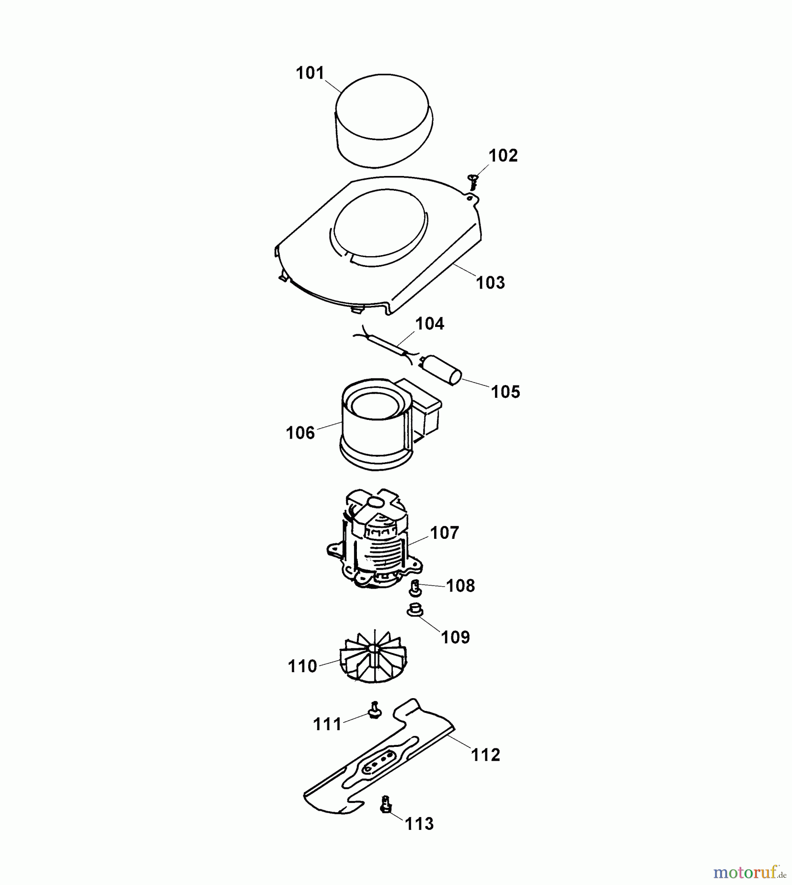  Wolf-Garten Elektromäher Esprit 36 E 4906883 Serie B, C  (2002) Elektromotor, Messer