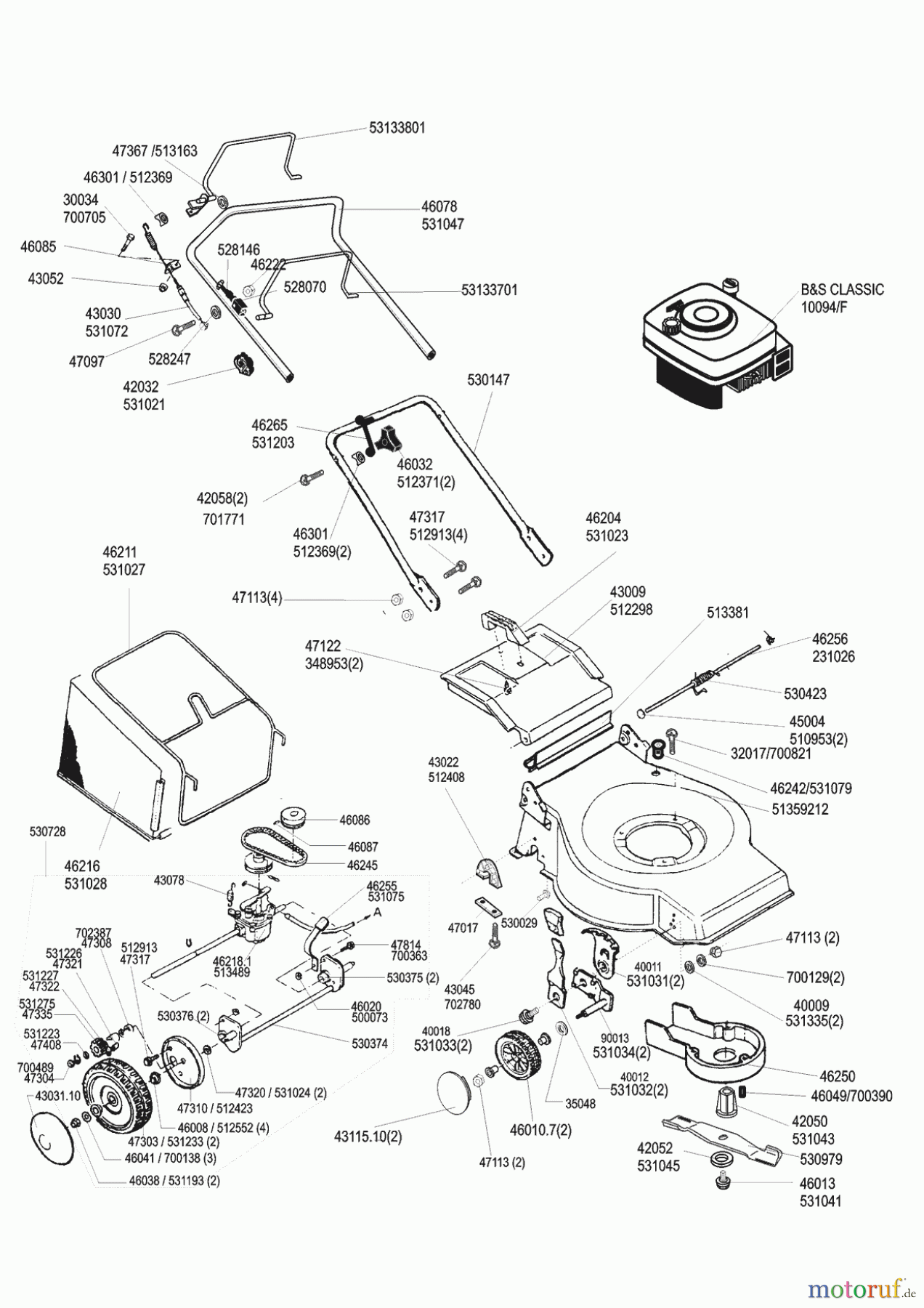  AL-KO Gartentechnik Benzinrasenmäher Lazer 464 S  11/1998 Seite 1